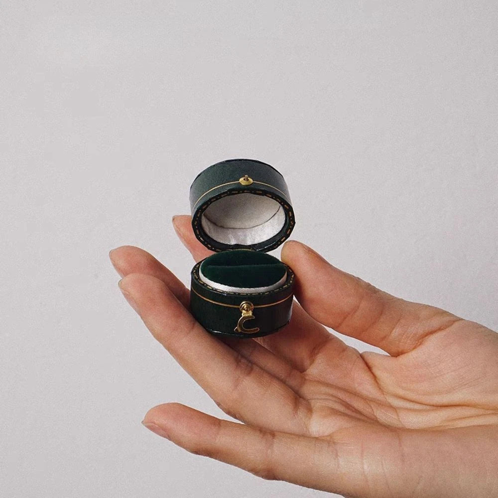 Luxury Vintage Leather Ring Boxes Engagement Wedding Ring Box Jewellery Case | eBay