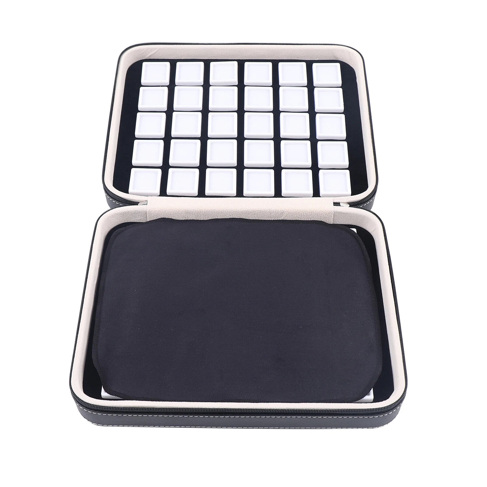 60 Grids Leather Gemstone Gem Diamond Storage Case Jewelry Display Box | eBay