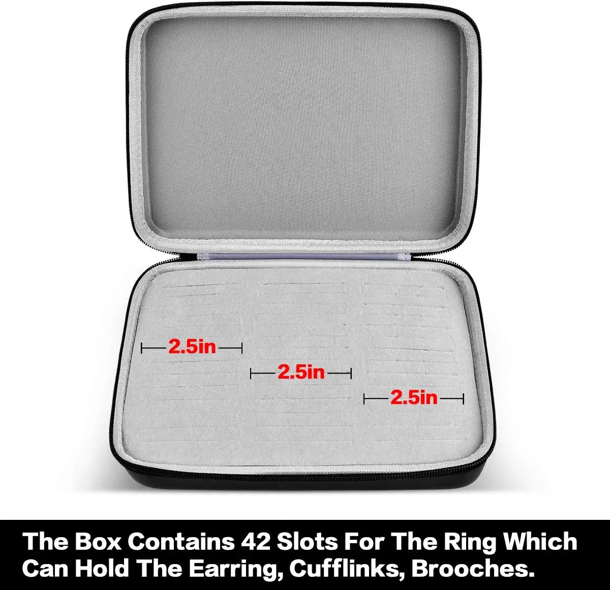 Ring Organizer Storage Case Jewelry Ring Display Collector Box with 42 Slots | eBay