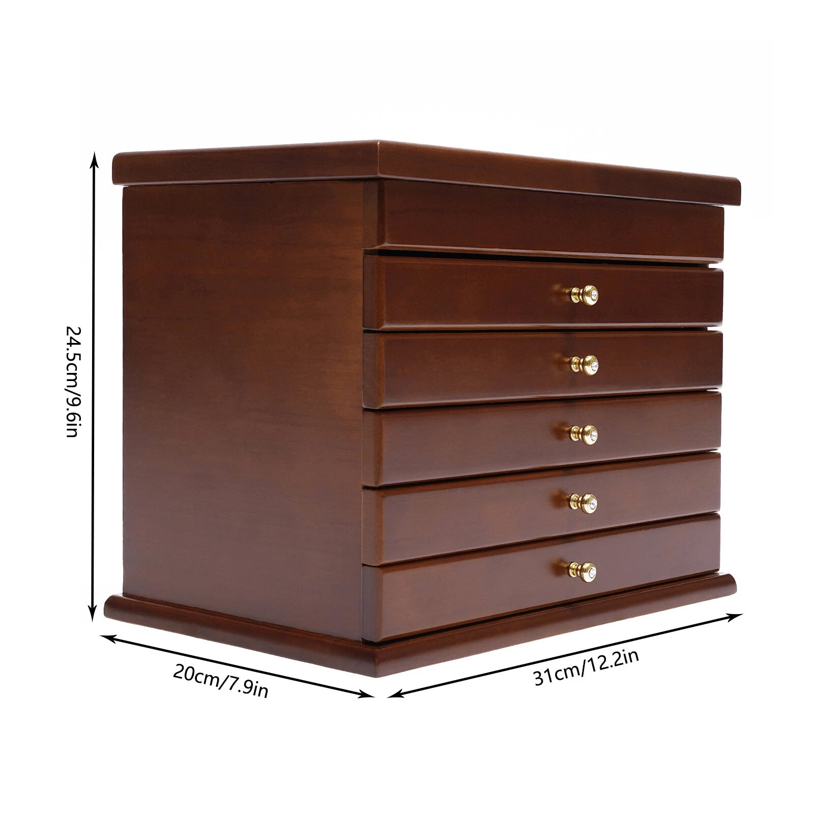 Jewelry Cabinet Storage Box Gift Chest Armoire Organizer W/ 6 Layers Drawer | eBay