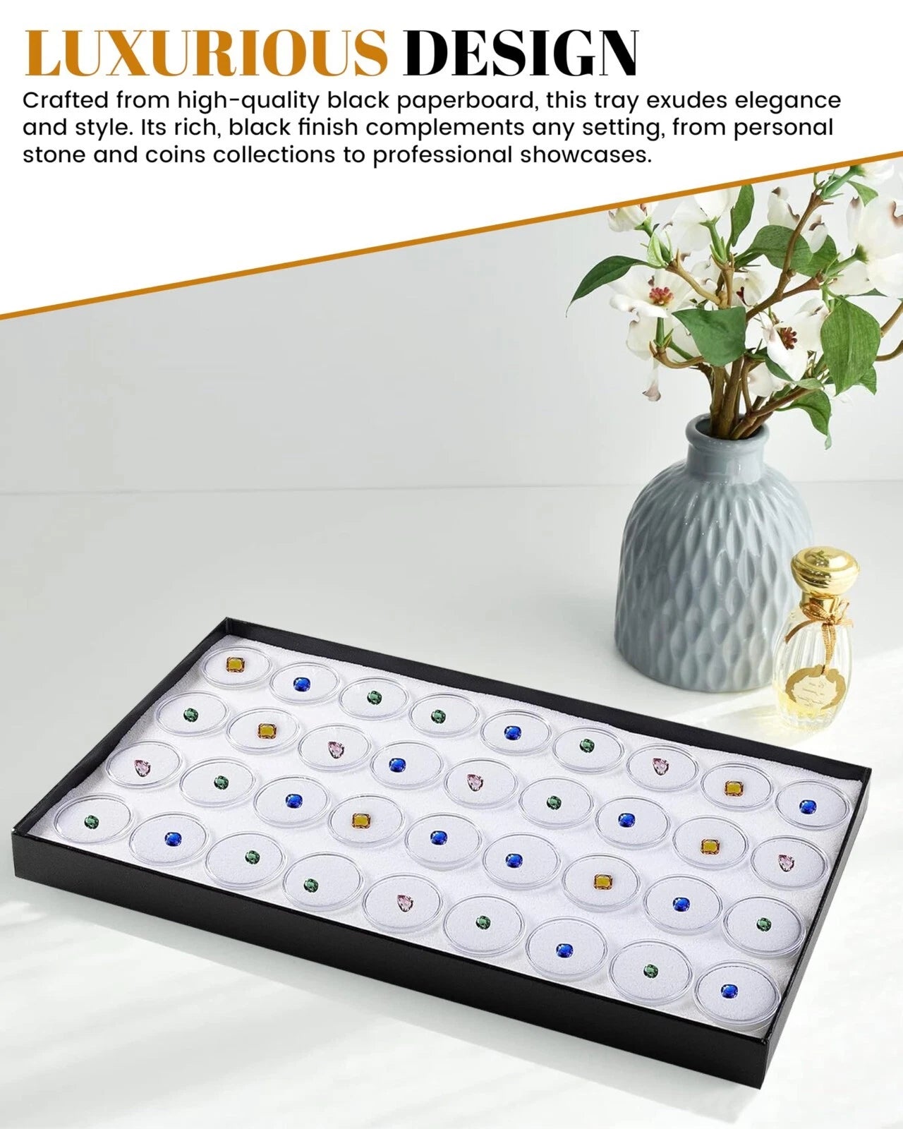 Novel Box Jewelry Gemstone Cardboard Display Case and Lid with Gem Jar Insert | eBay