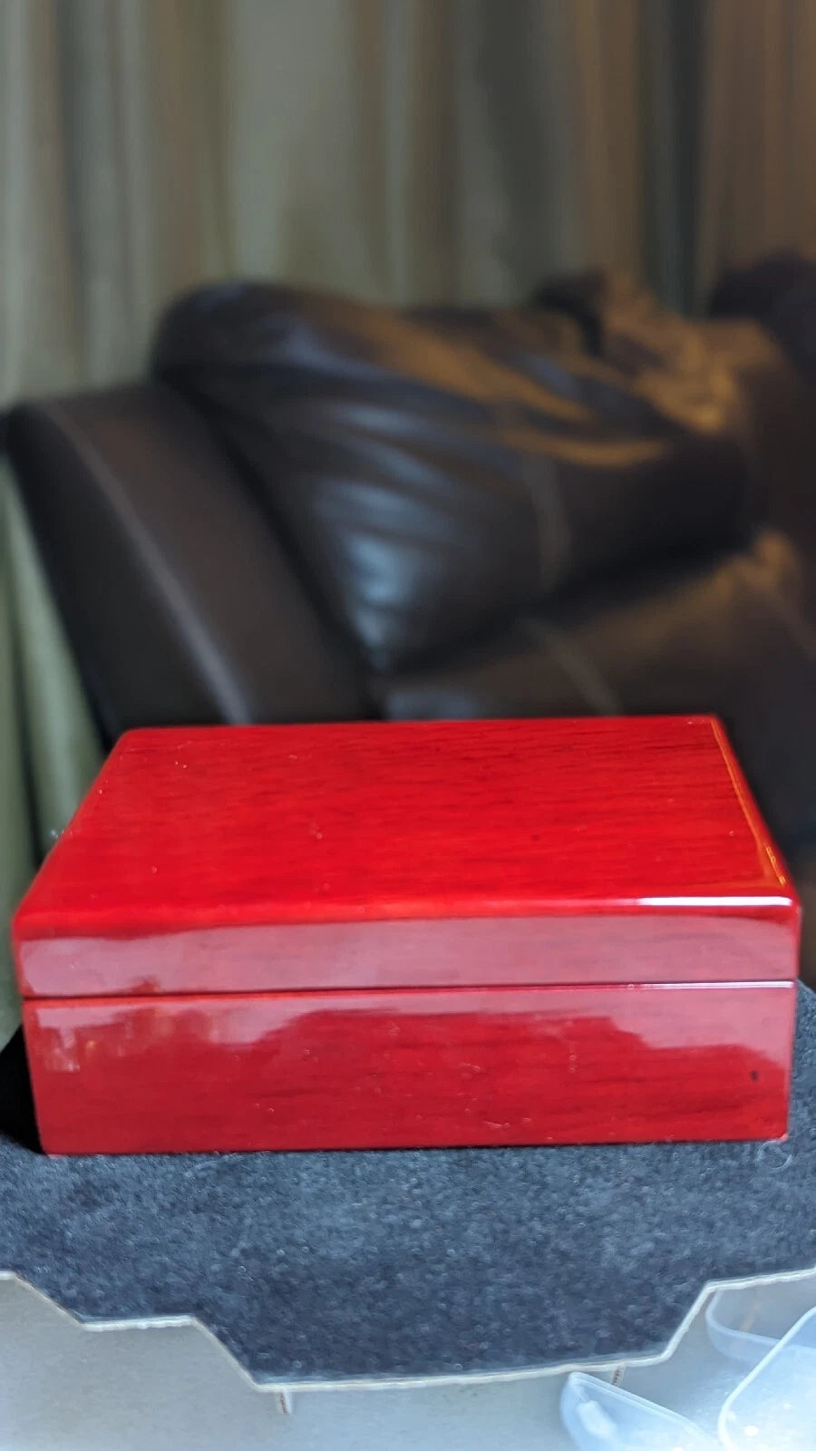 Red Lacquered Wood Travel Jewelry Box Mirrored 8 PC Goldtone Silvertone Jewelry | eBay