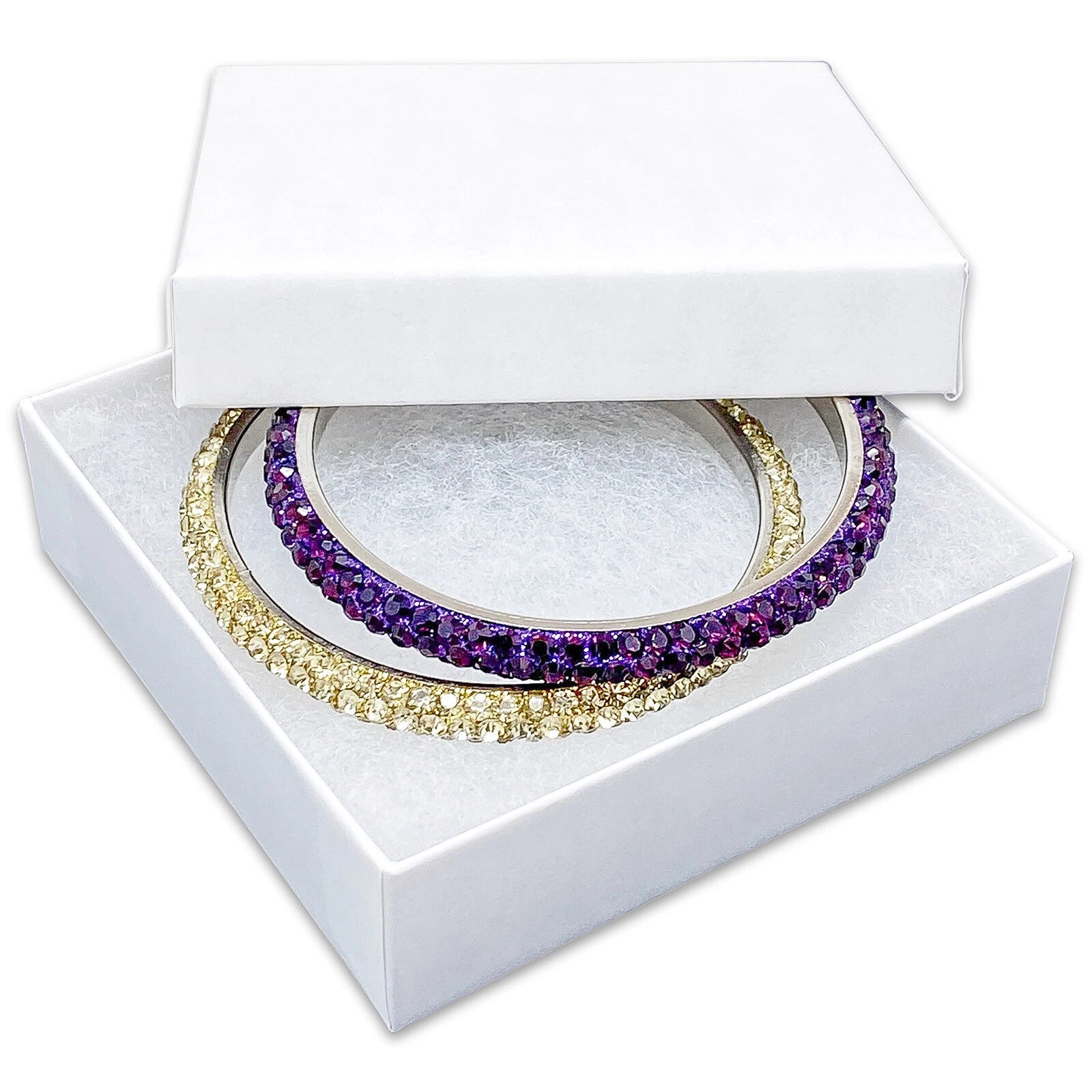 BULK Cardboard Kraft Paper JEWELRY GIFT BOXES Cotton Filled WHITE - for Shipping | eBay