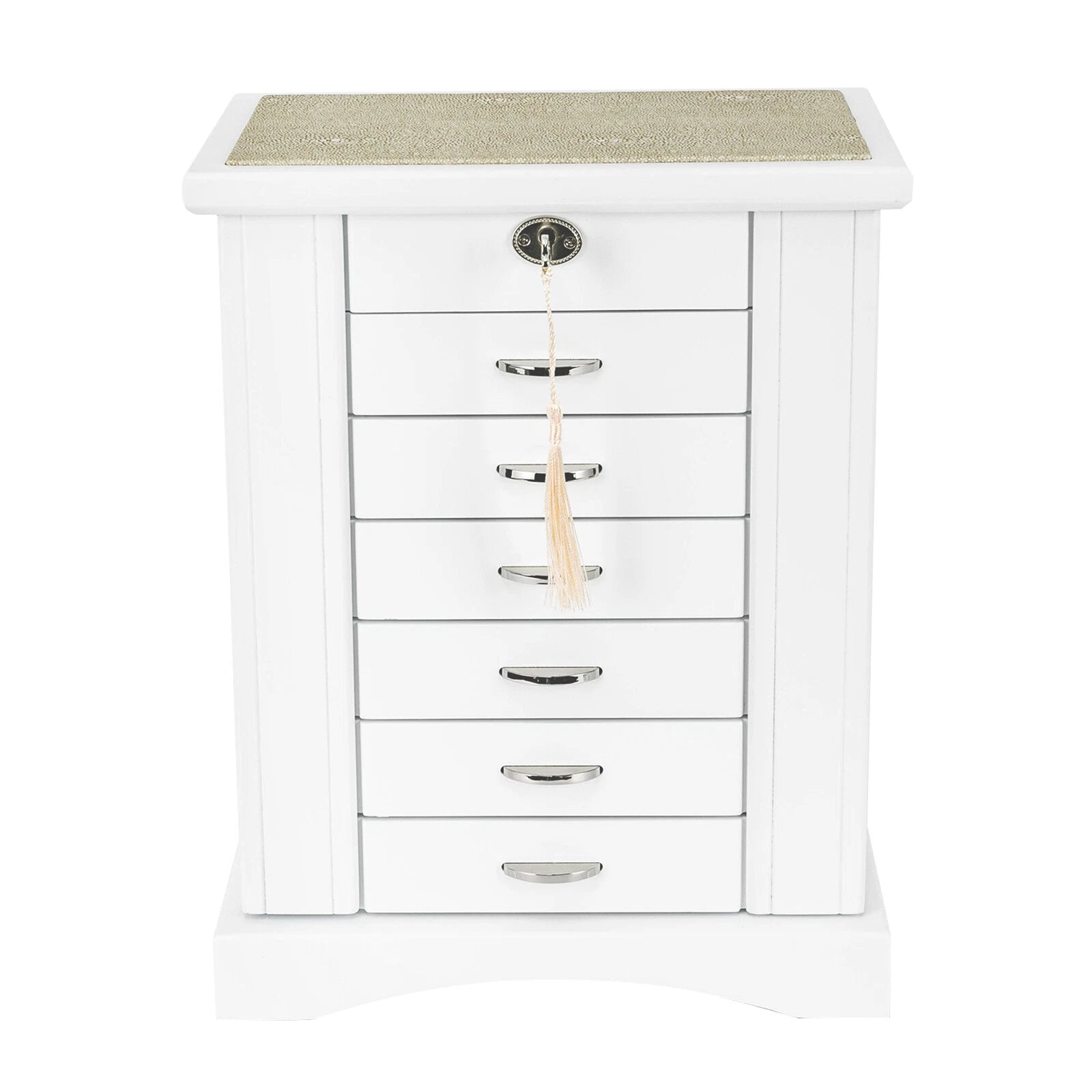 Jewelry Box 7 Layers Jewelry Storage Case Large Organizer with Mirror and Lock | eBay