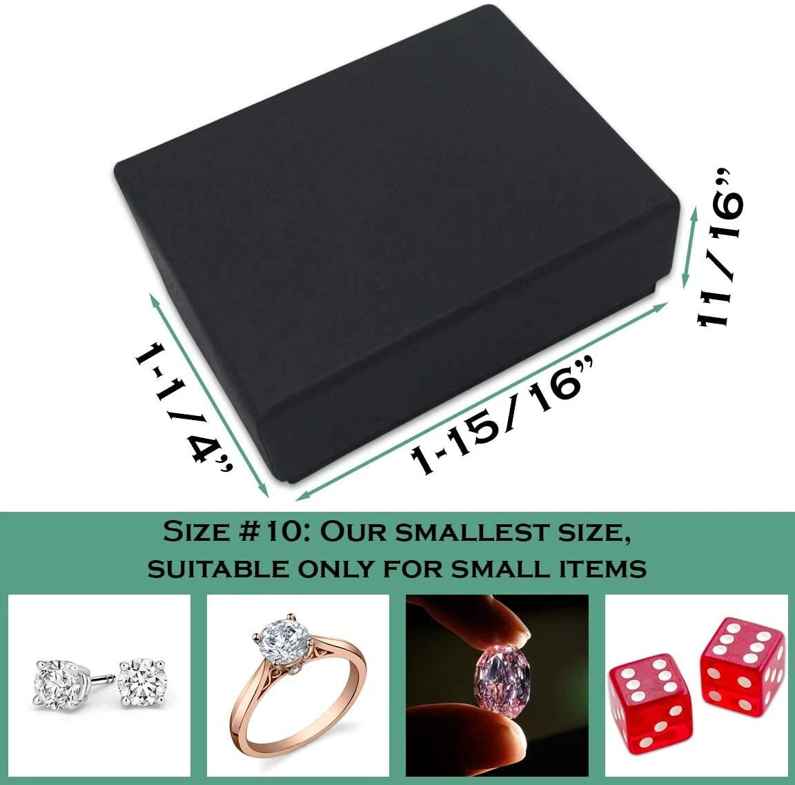 25-Pack Cardboard Paper JEWELRY GIFT BOX Case with Cotton Padding Insert - BLACK | eBay