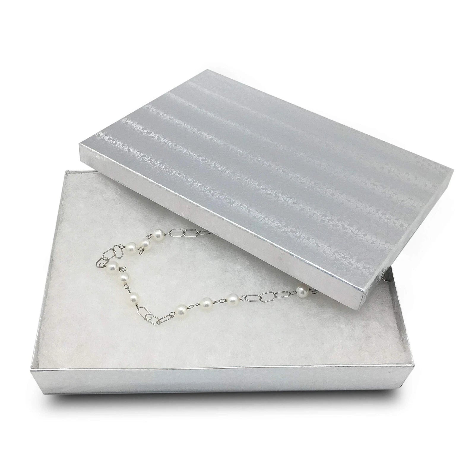 BULK Cardboard Kraft Paper JEWELRY GIFT BOXES Cotton Filled SILVER for Shipping | eBay