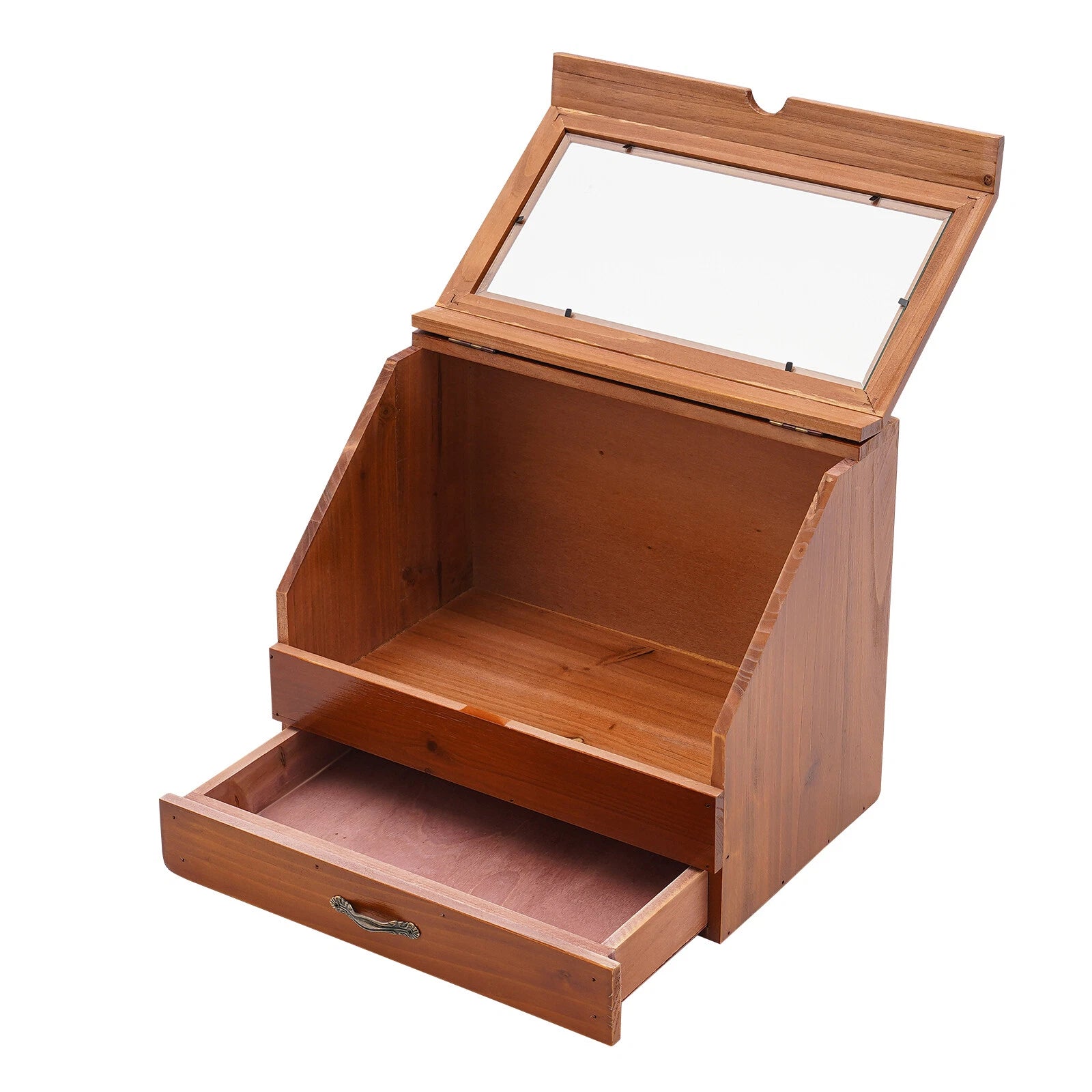 Perfume Organizer Wood Jewelry Storage Box Perfume Display Stand with Drawer | eBay