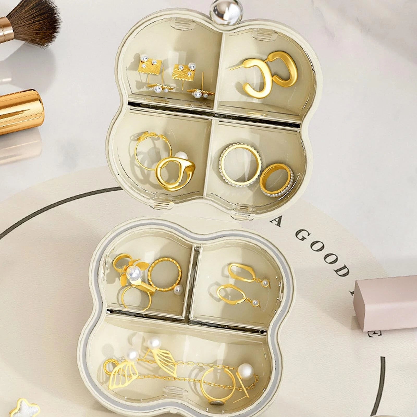 Mini Jewelry Organizer, Portable Compartmentalized Jewelry Storage Box for Ri... | eBay