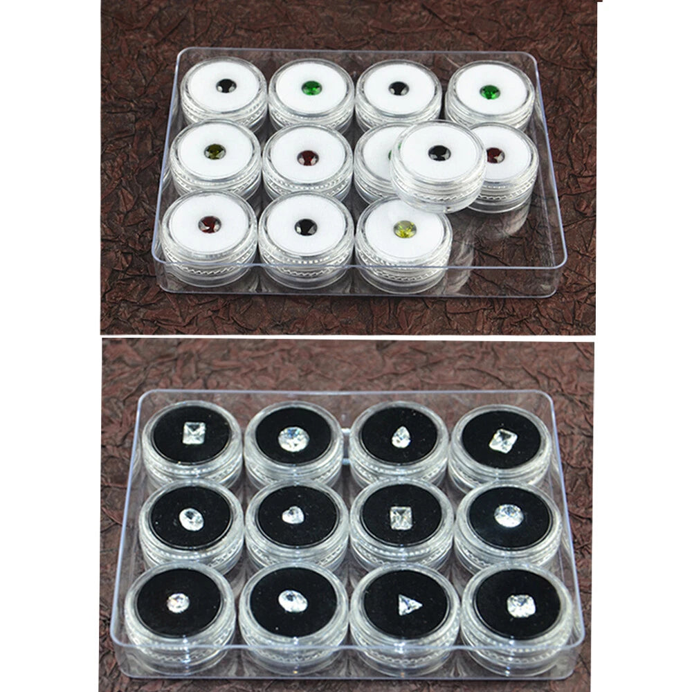 Loose Diamond White Capsule Storage Box Jewelry Gem Beads Display Case Holder | eBay