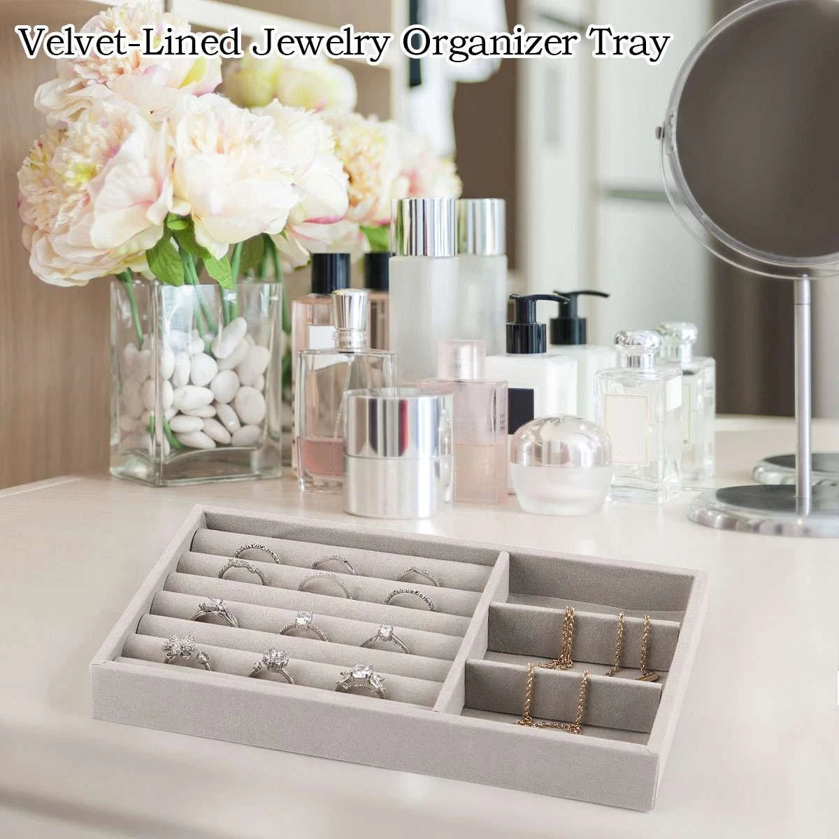 Jewellery Display Box Earring Ring Tray Storage Case Organizer Velvet Holder US | eBay