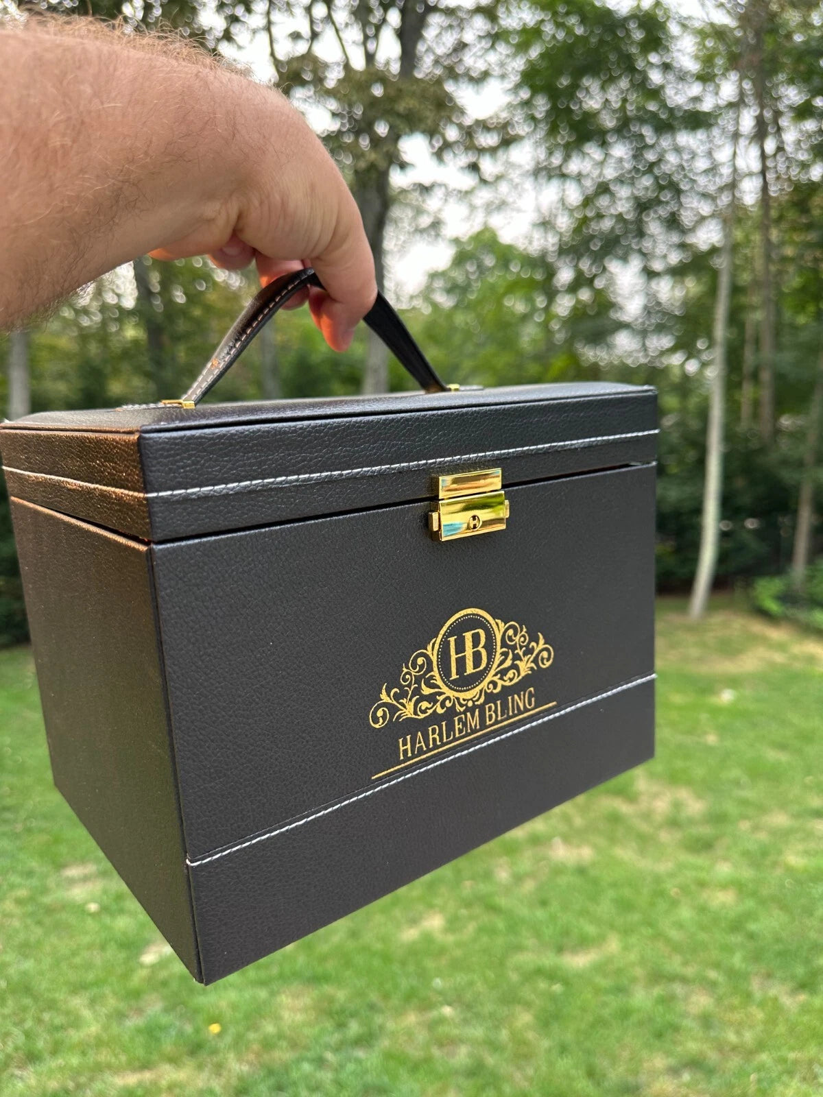 Harlembling Leather Full Size Home Jewelry Box Case | eBay