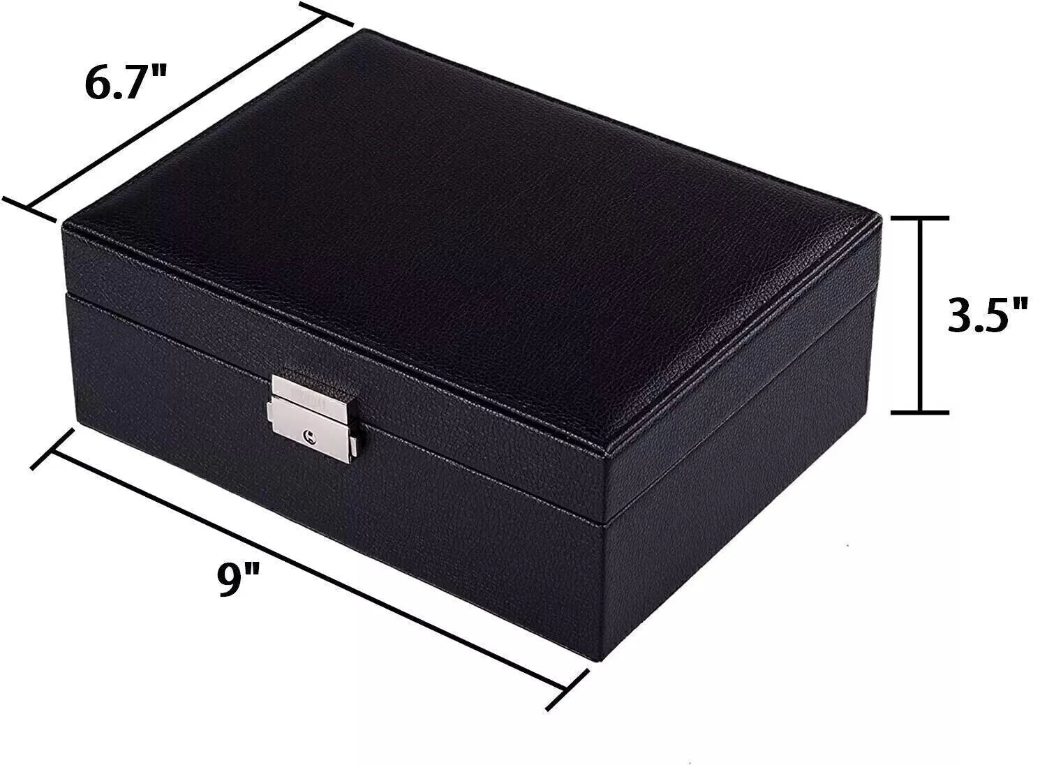 Jewelry Boxes for Women Jewelry Box Organizer 2 Layer PU Leather Display | eBay
