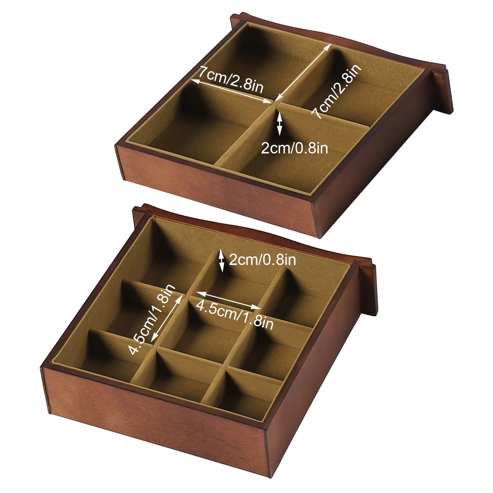 Wooden 5-Layer Large 4 Drawers Jewelry Box For Wowen with Mirror Organizer Box | eBay