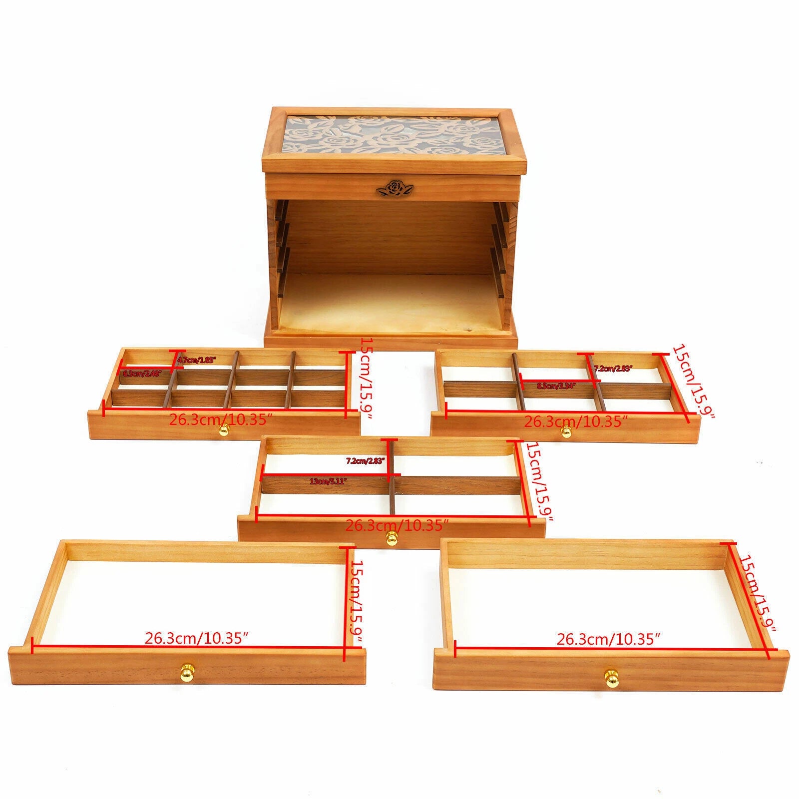 Jewelry Box Organizer for Women Girls Large Jewelry Storage Case with Drawers🔥 | eBay