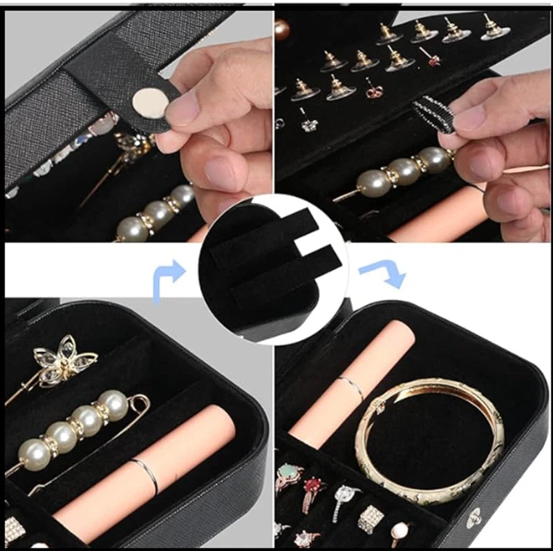 Travel Jewelry Box, Small Jewelry Organizer Boxes for Women Girls, 2 Layer Trave | eBay