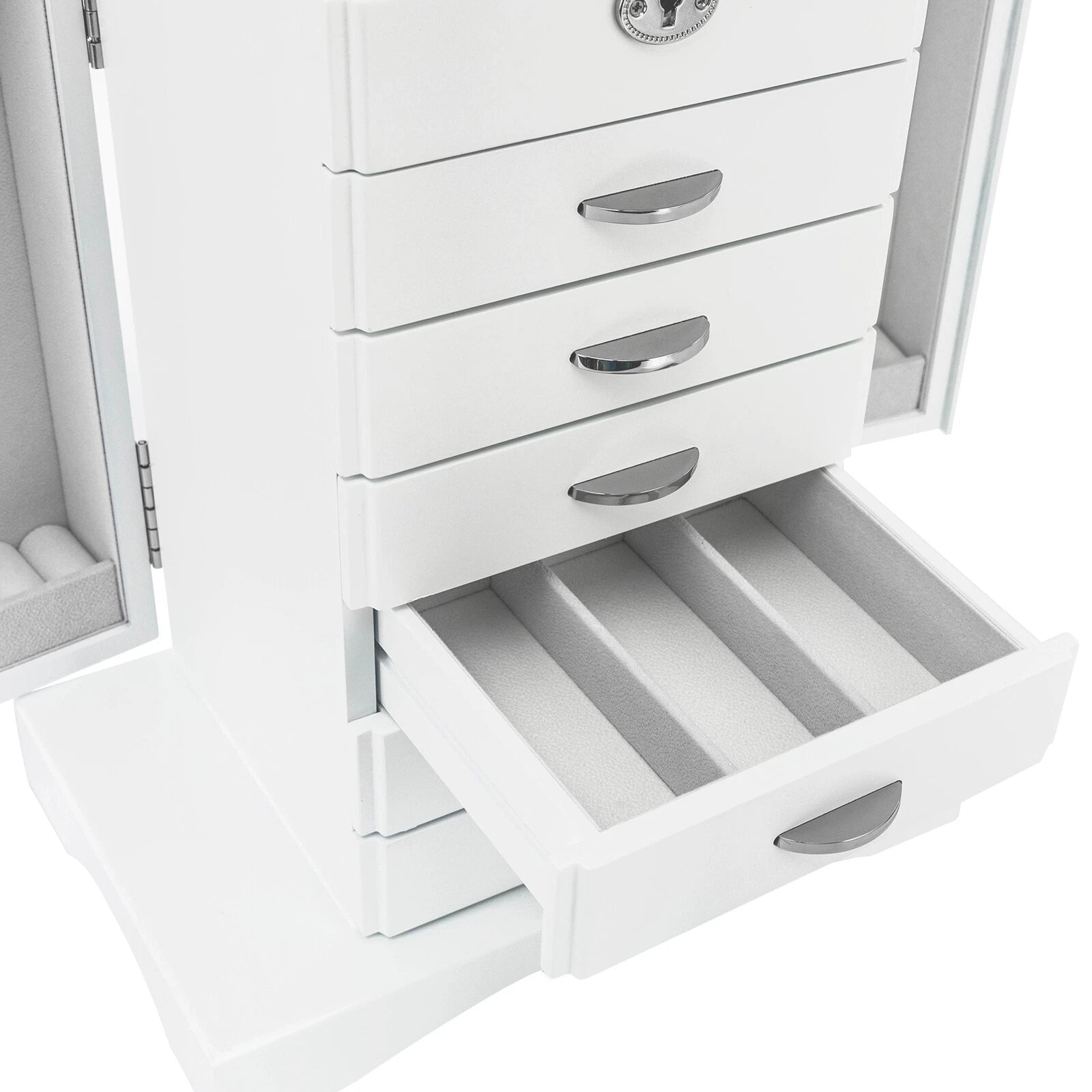 Jewelry Box 7 Layers Jewelry Storage Case Large Organizer with Mirror and Lock | eBay