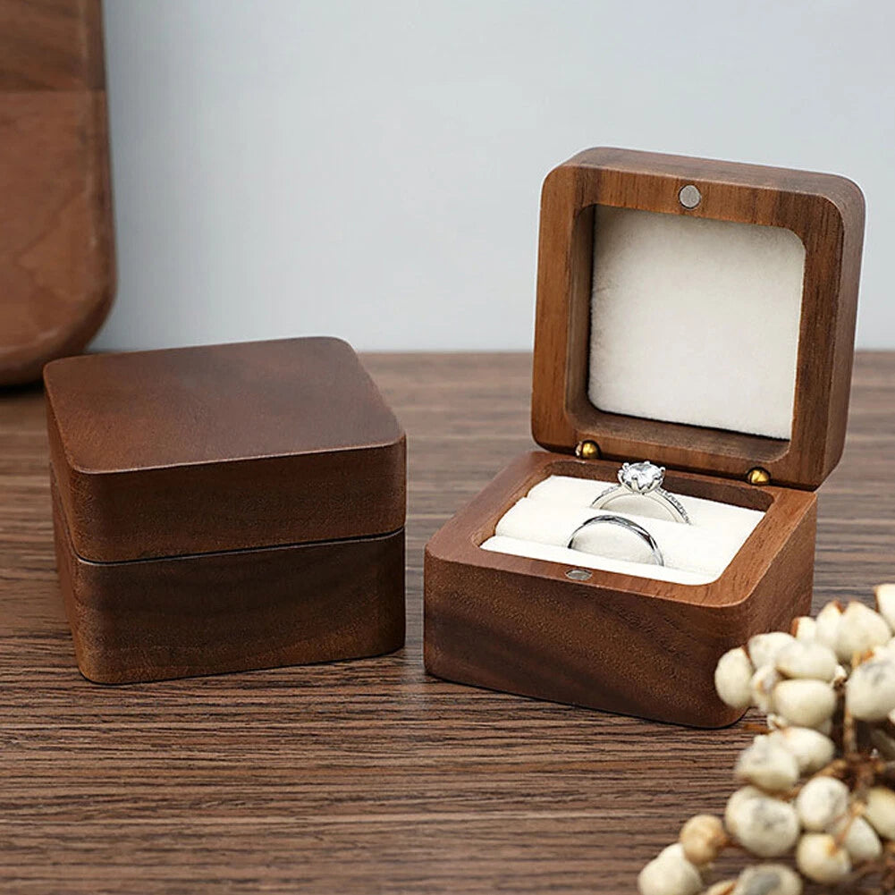 Case Wooden Lover Ring Display Box Jewelry Box Storage Holder Ring Storage Box## | eBay