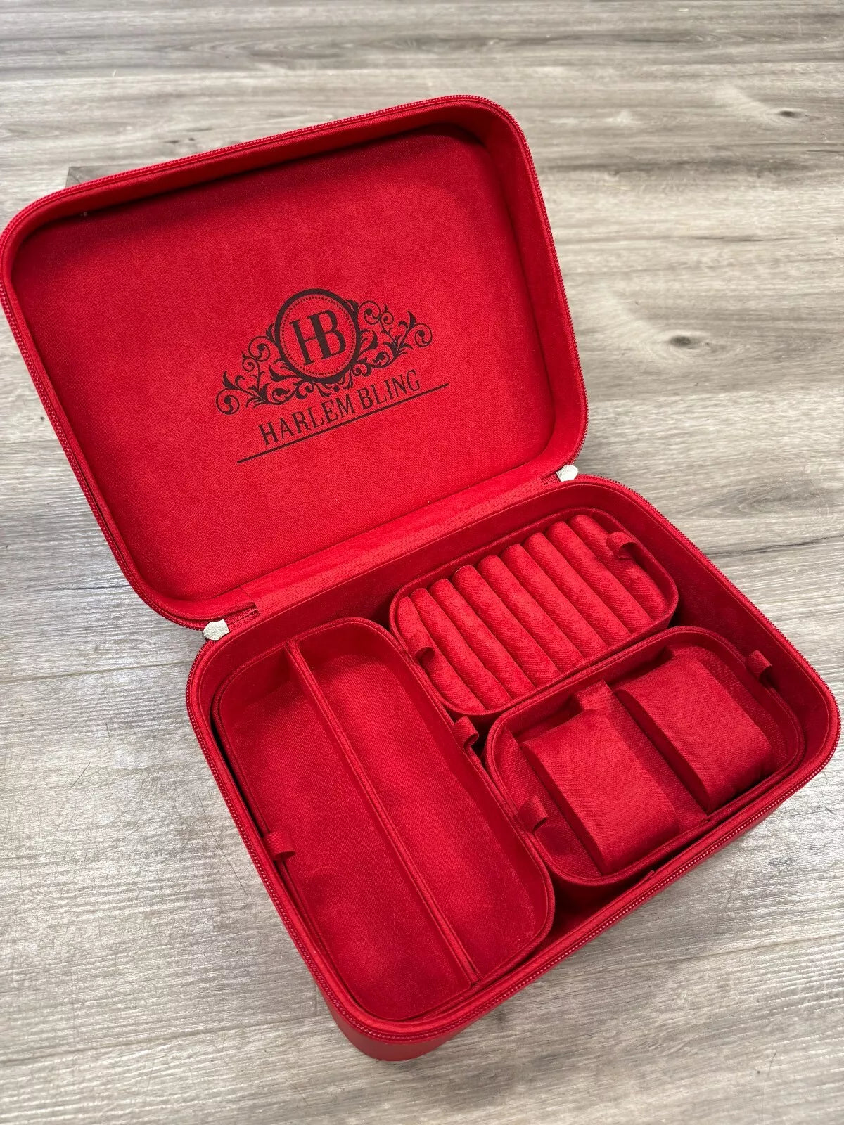 Harlembling Leather Travel Jewelry Box Case - Red | eBay