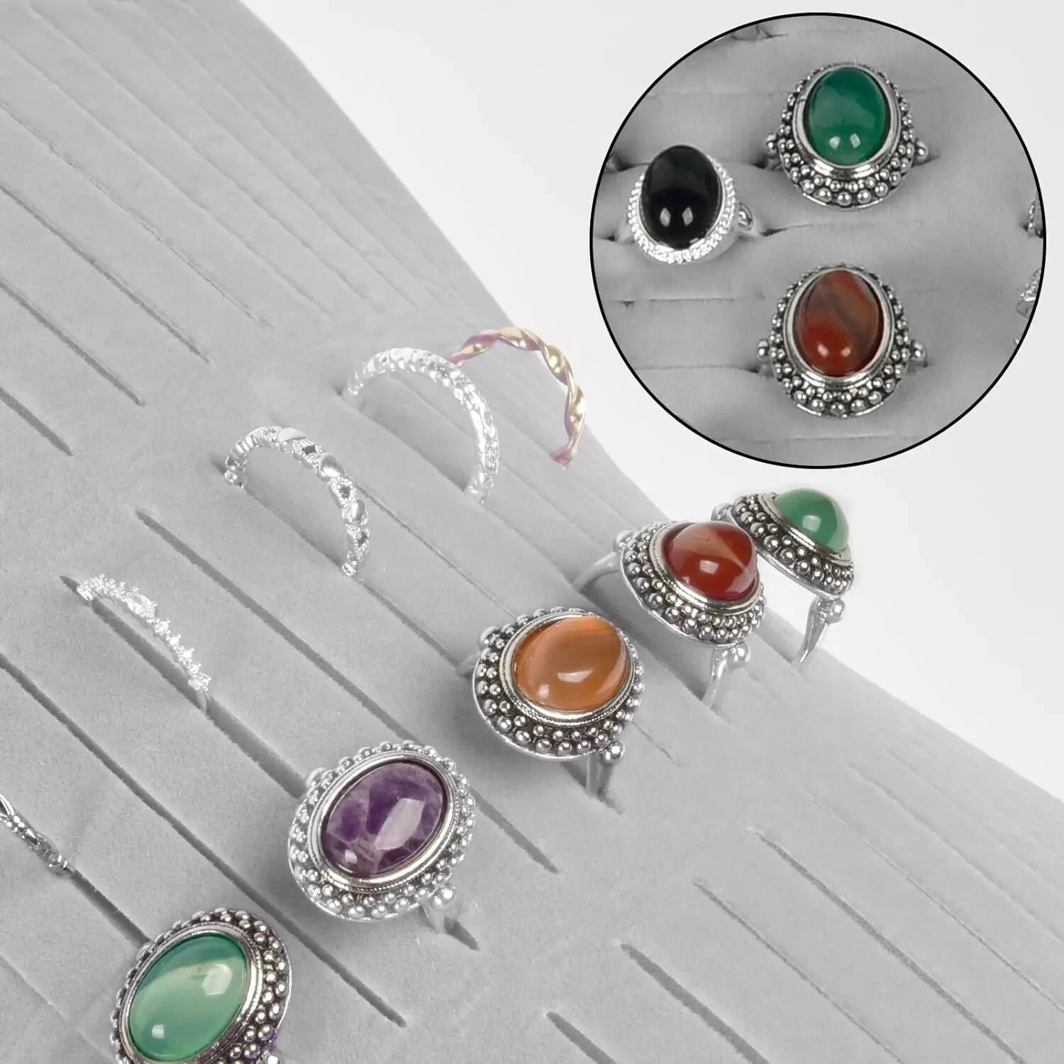 Ring Organizer Storage Case Jewelry Ring Display Collector Box 42 Slots Holder N | eBay