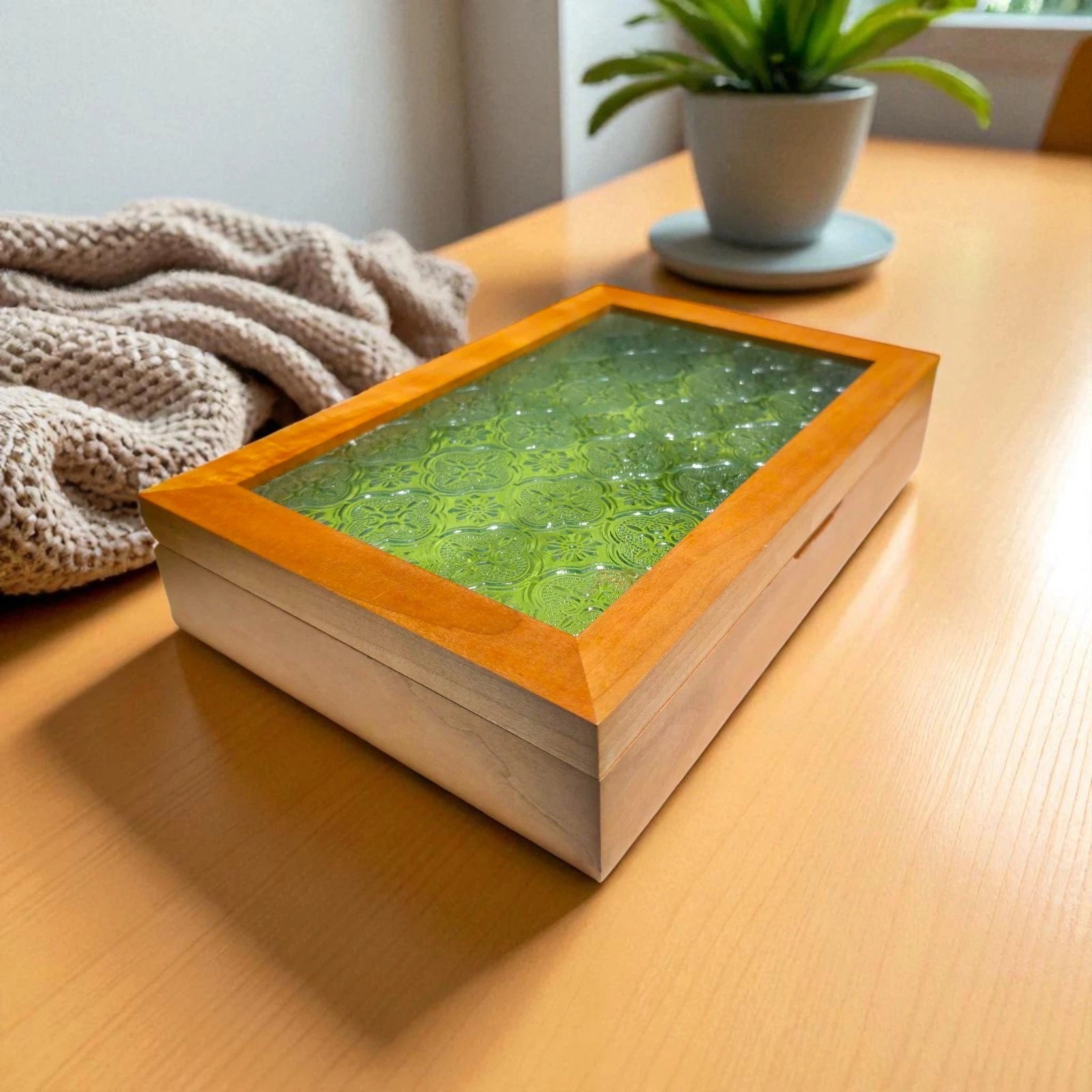 Cherry Wood Jewelry Box Magnetic Closure Elegant Gift for Women Jewelry Storage | eBay