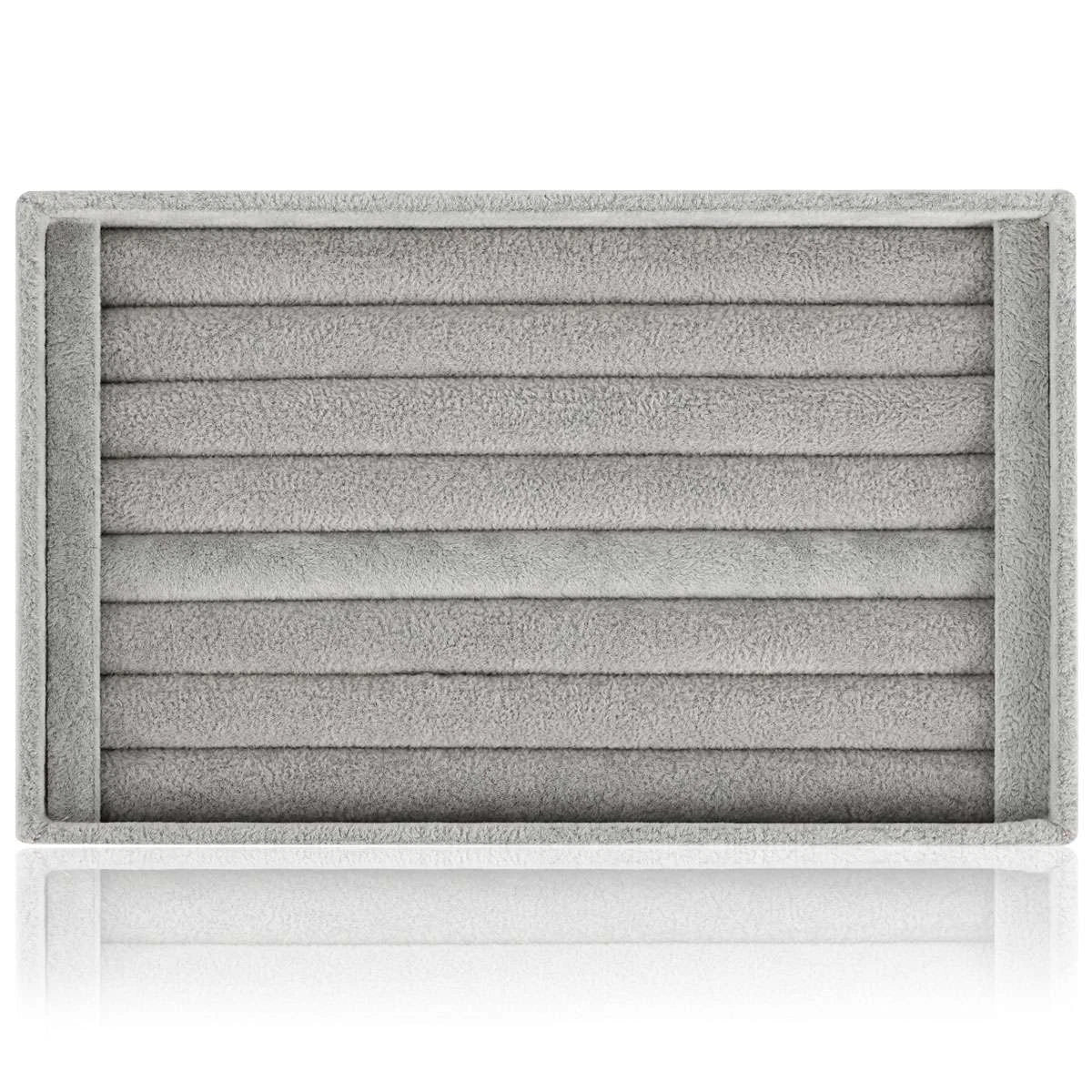 Velvet Jewelry Ring Display Organizer Tray Holder Box Earring Storage Case Large | eBay