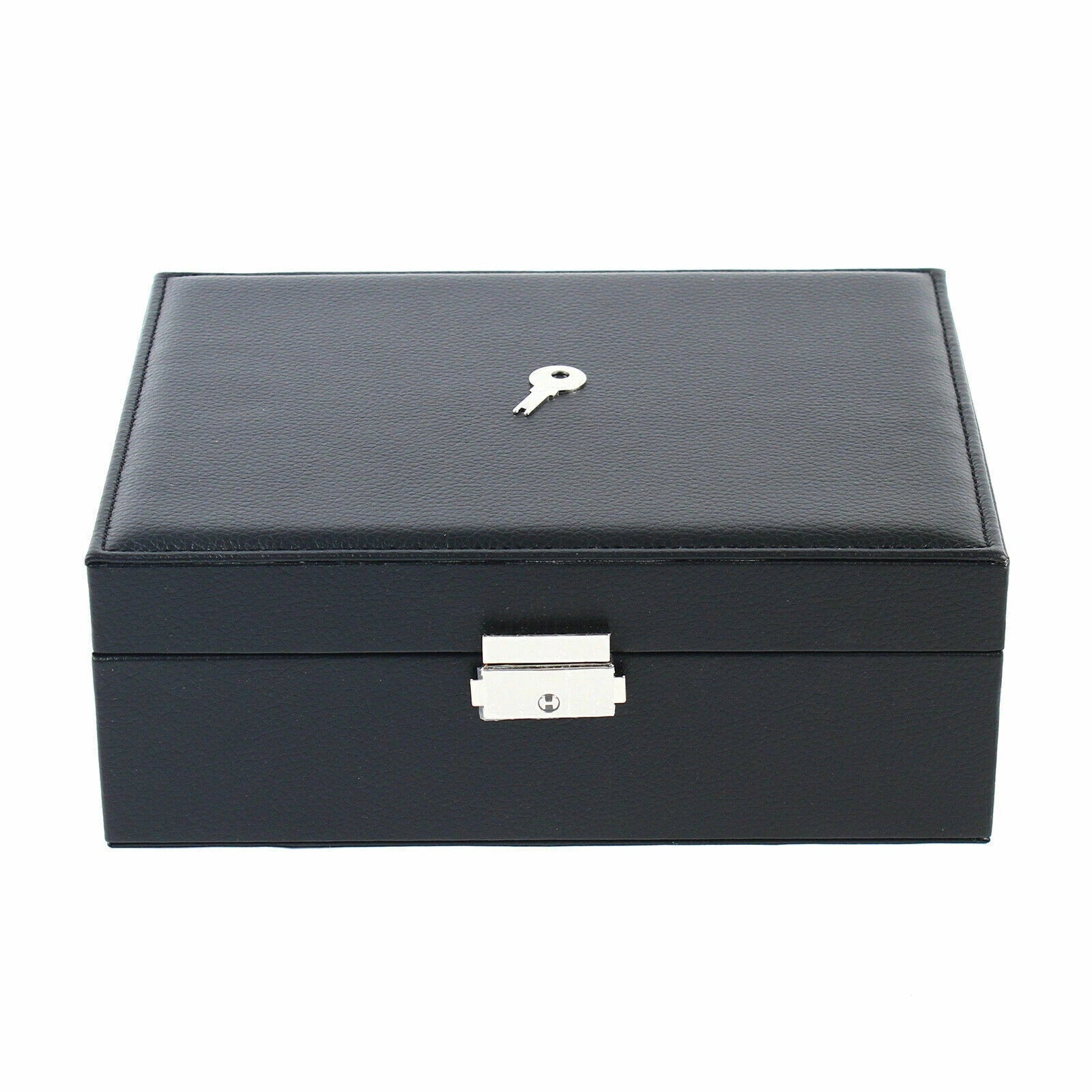 Double Layer Jewelry Box PU Leather Storage Large Space Holder Organizer Gift | eBay