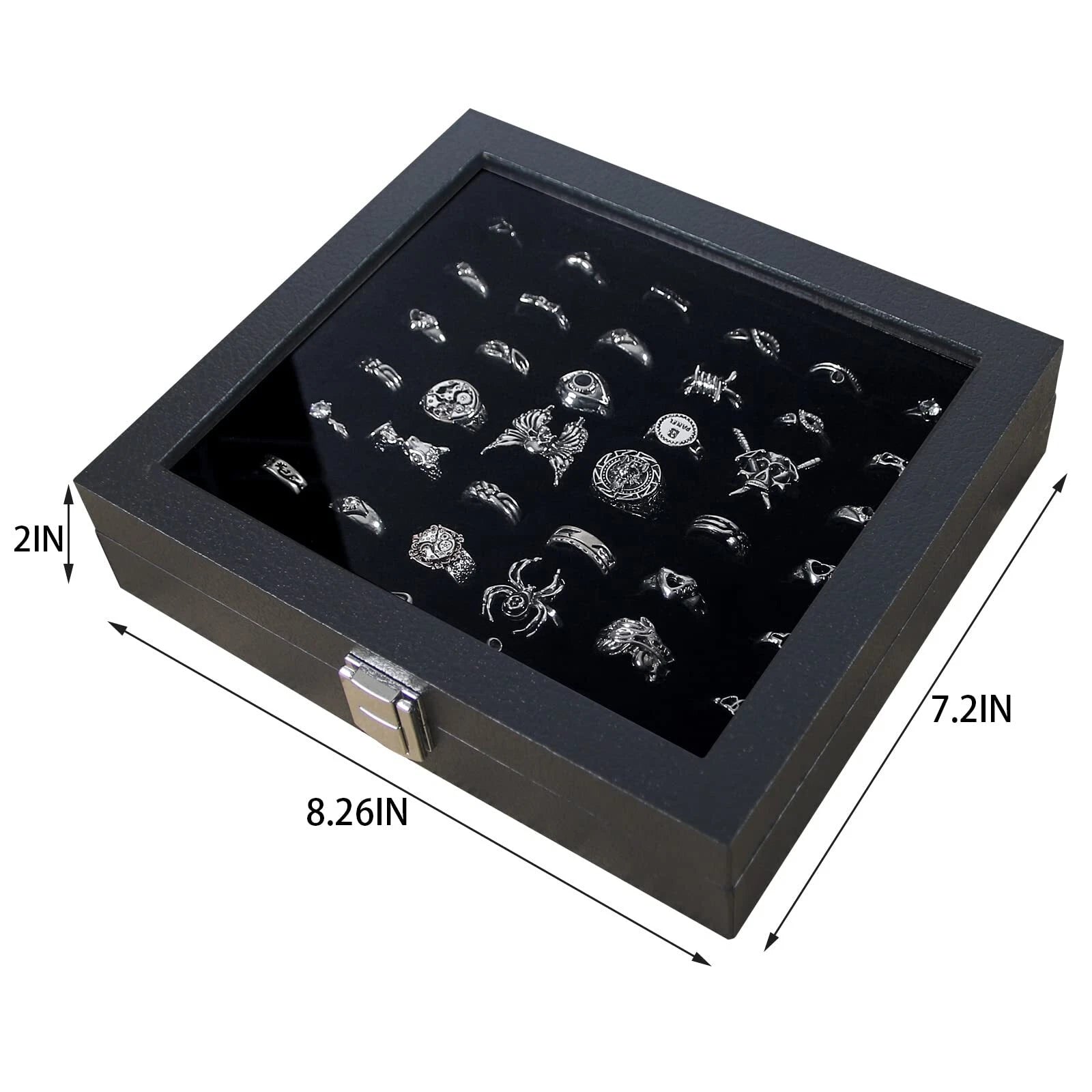 42 Slots Ring Organizer Display Case, Jewelry Storage Tray Boxes for Multiple Ri | eBay