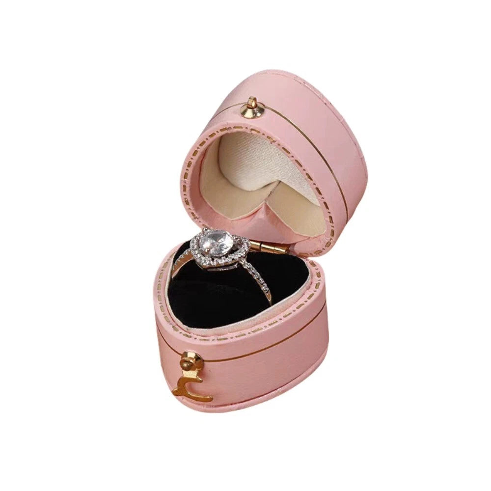Luxury Vintage Leather Ring Boxes Engagement Wedding Ring Box Jewellery Case | eBay