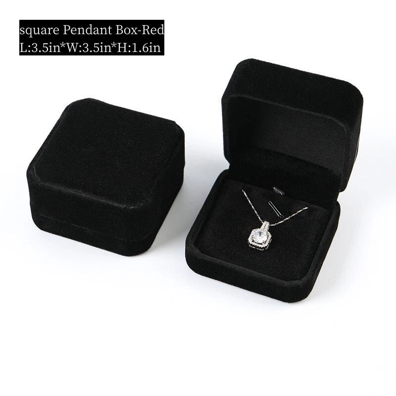 Velvet Bracelet Chain Necklace Ring Gift Box Storage Case Jewelry Display | eBay