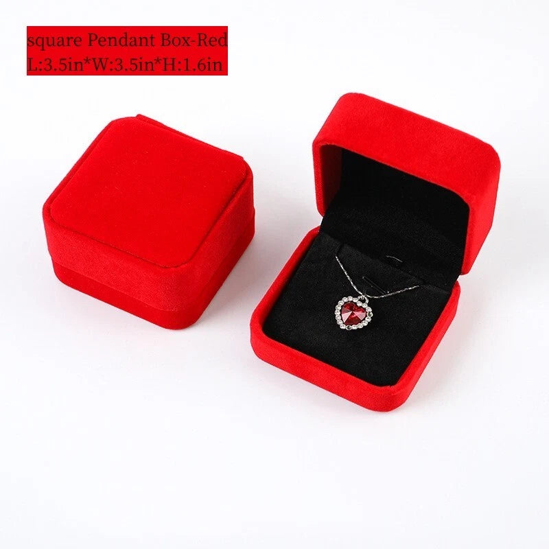 Velvet Bracelet Chain Necklace Ring Gift Box Storage Case Jewelry Display | eBay