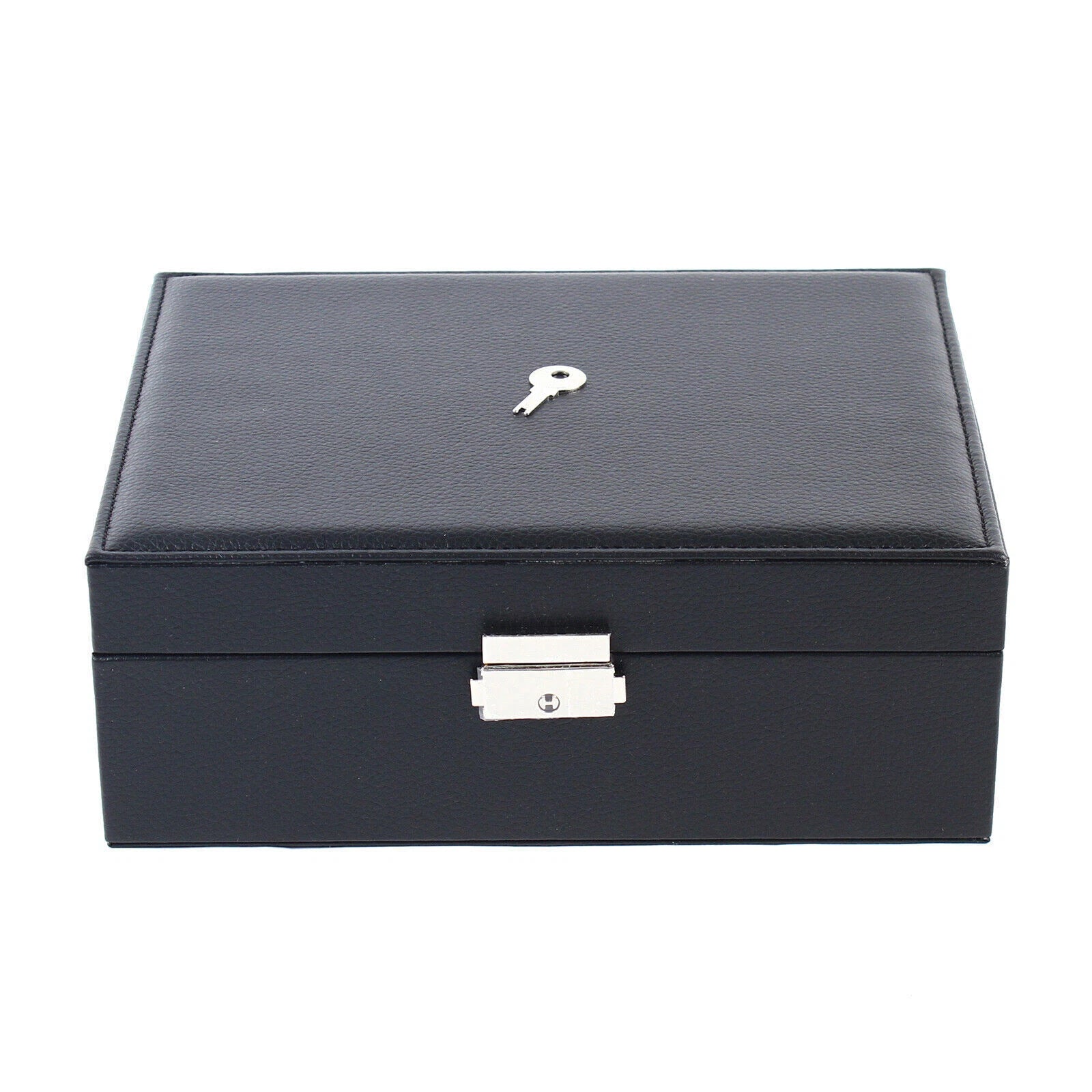 Double Layer Jewelry Box PU Leather Storage Large Space Holder Organizer Gift | eBay