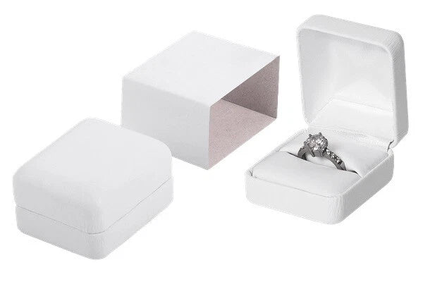 Ring box NEW White Jewelry Ring Gift Box Wedding Engagement Holder Storage Case | eBay