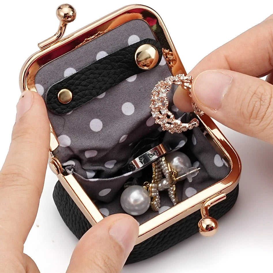 Mini Jewelry Box Travel Bulk For Women Leather Small For Earrings Ring Necklace | eBay