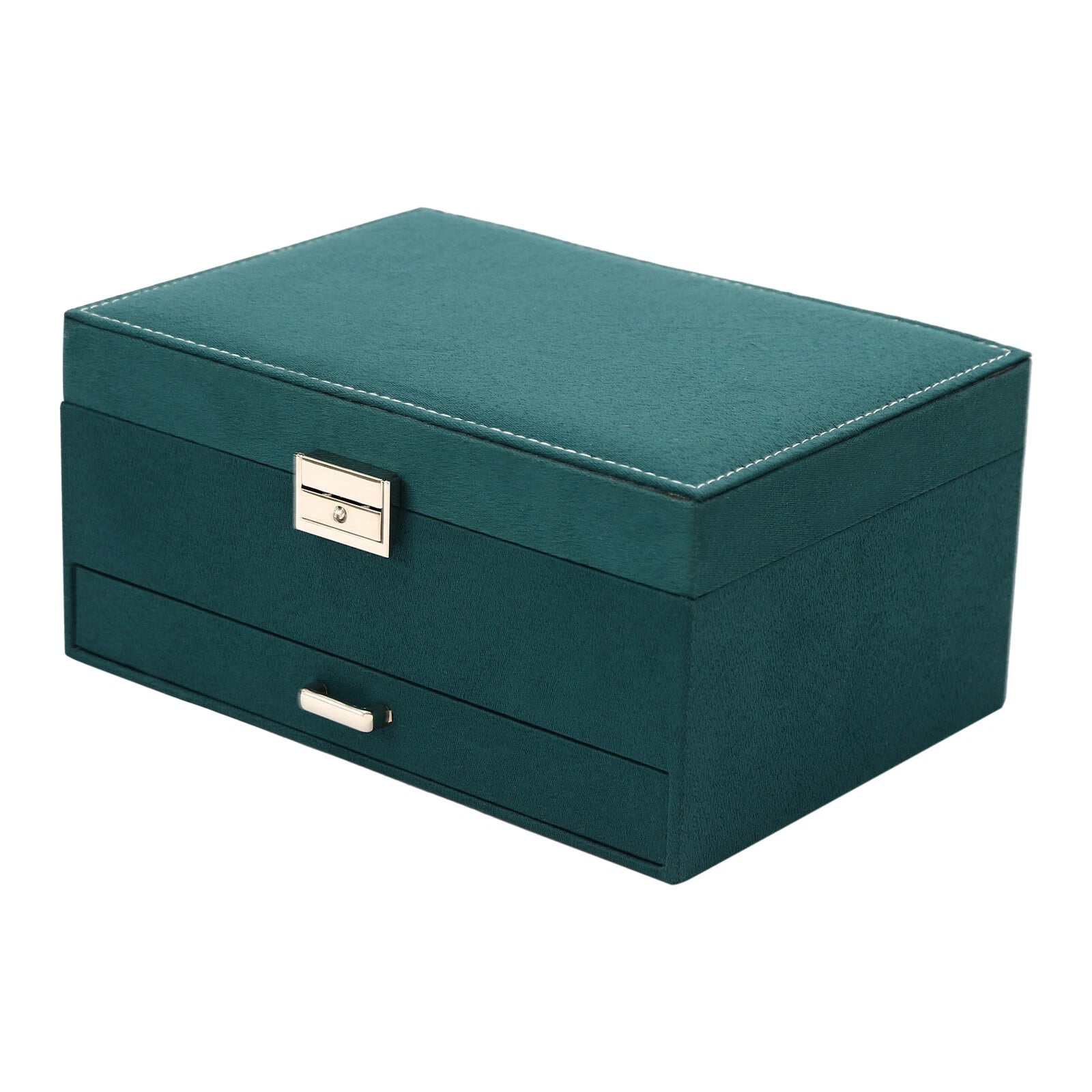 Jewelry Box Organizer Rings Storage Case W/ Lock 3-layers For Necklaces Gift NEW | eBay