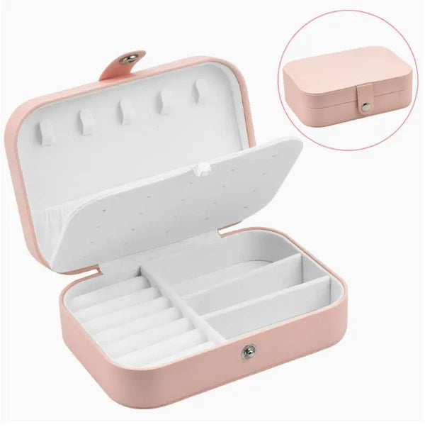 Portable Travel Jewelry Box Organizer Velvet Earring Ring Display Ornaments Case | eBay