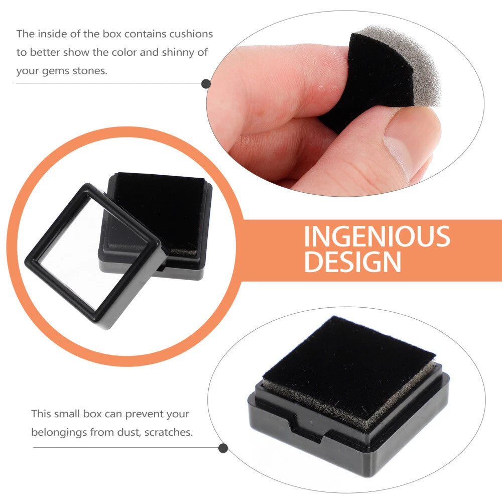 24Pcs Cushioned Jewelry Case for Gems with Clear Lid Storage Box | eBay