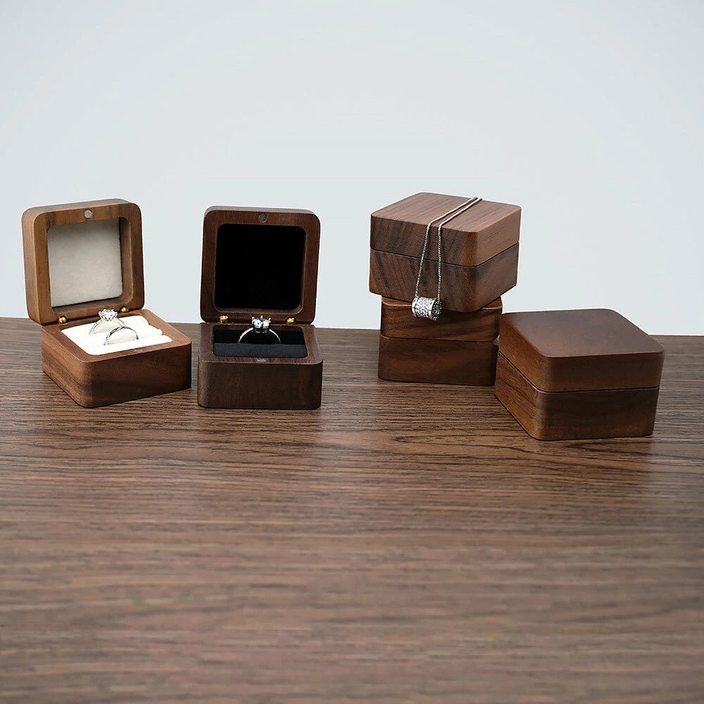 Case Wooden Lover Ring Display Box Jewelry Box Storage Holder Ring Storage Box## | eBay