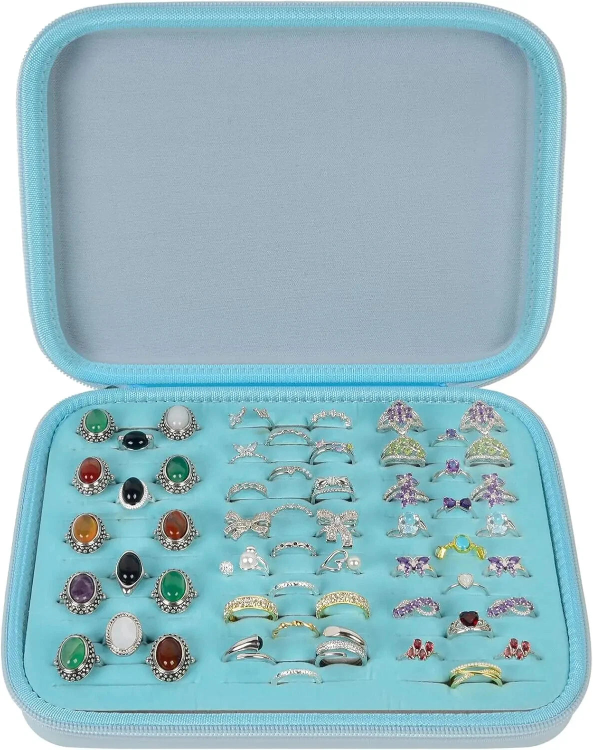 Ring Organizer Storage Case Jewelry Ring Display Collector Box 42 Slots Holder N | eBay