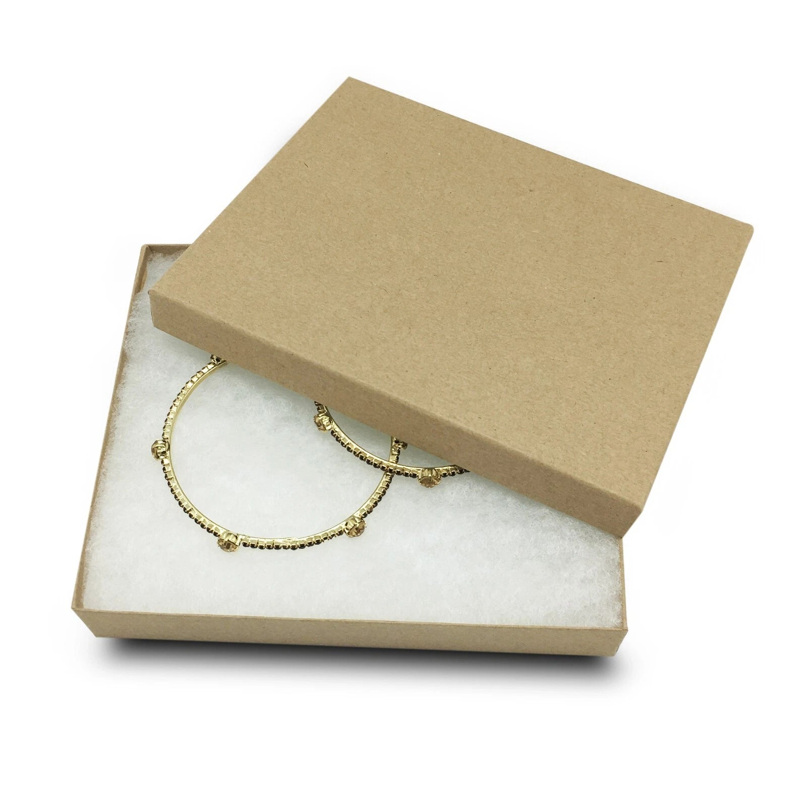 BULK Cardboard Kraft Paper JEWELRY GIFT BOXES Cotton Filled BROWN - for Shipping | eBay