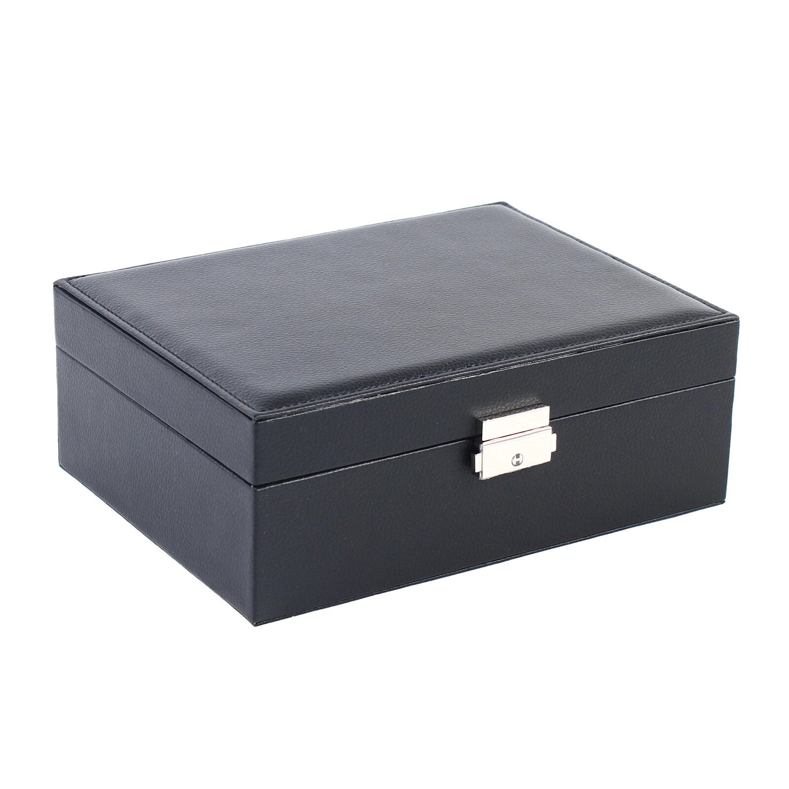 Double Layer Jewelry Box PU Leather Storage Large Space Holder Organizer Gift | eBay