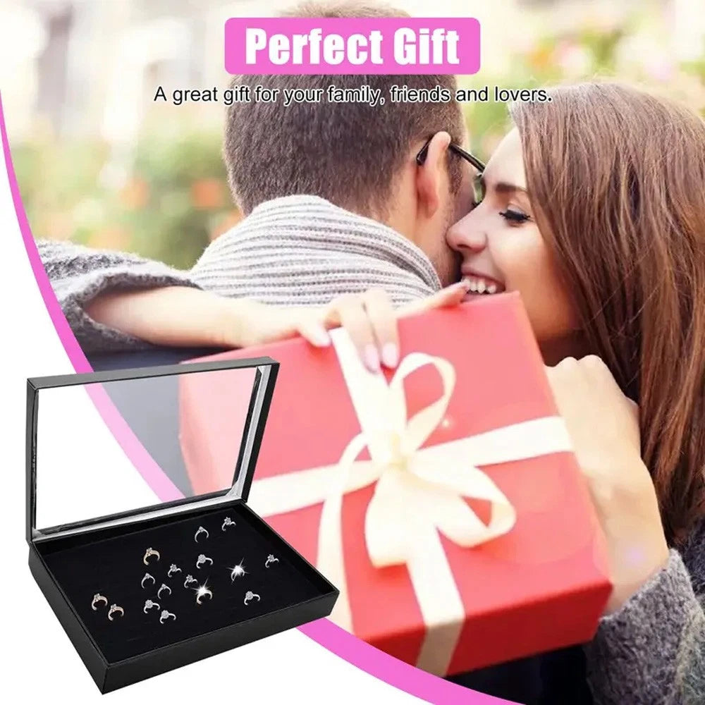 100 Slots Jewelry Ring Display Organizer Case Tray Holder Earrings Storage Box | eBay