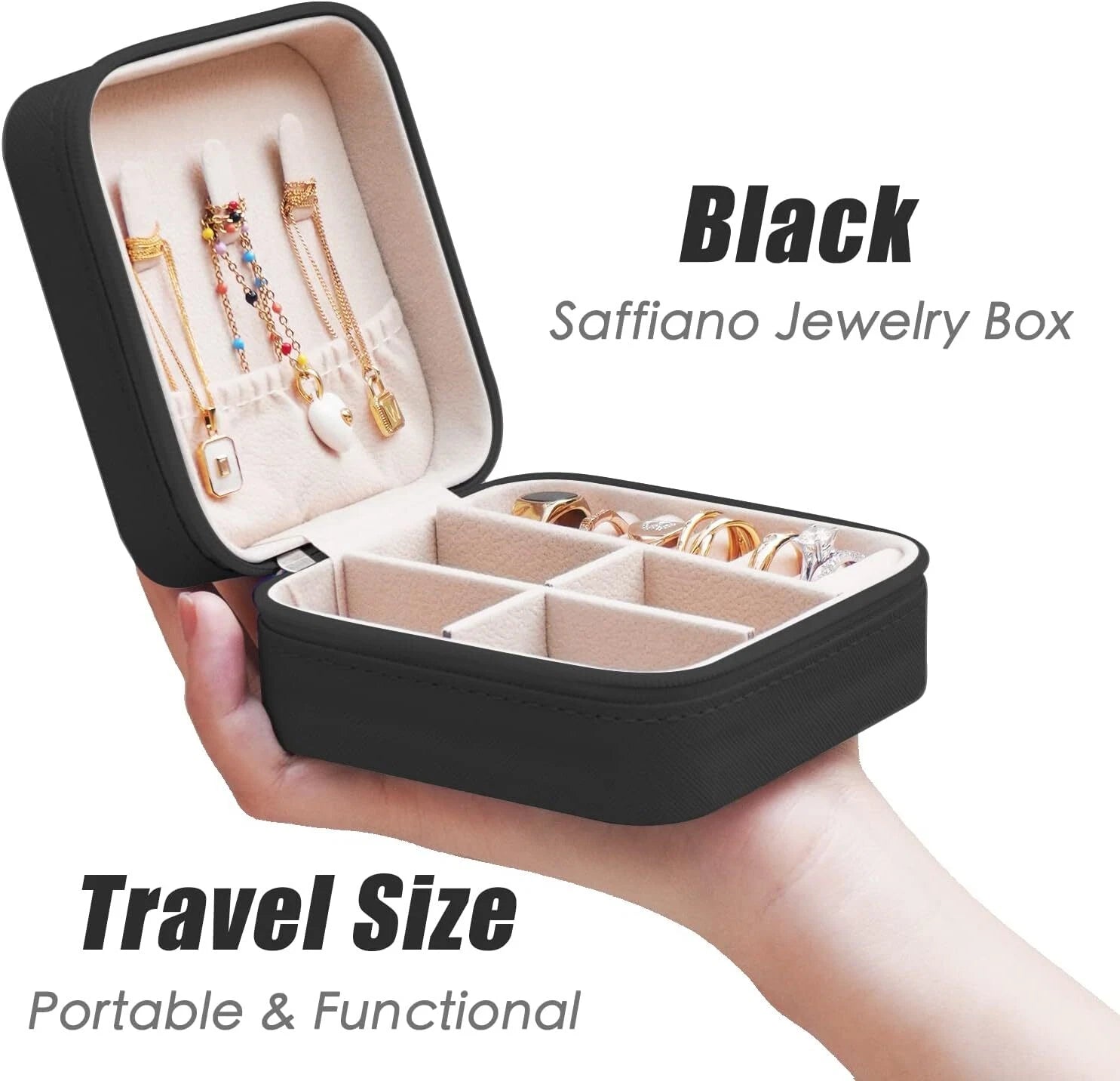 Portable Jewelry Box Travel Organizer Case Ring Earring Necklace Storage Case | eBay