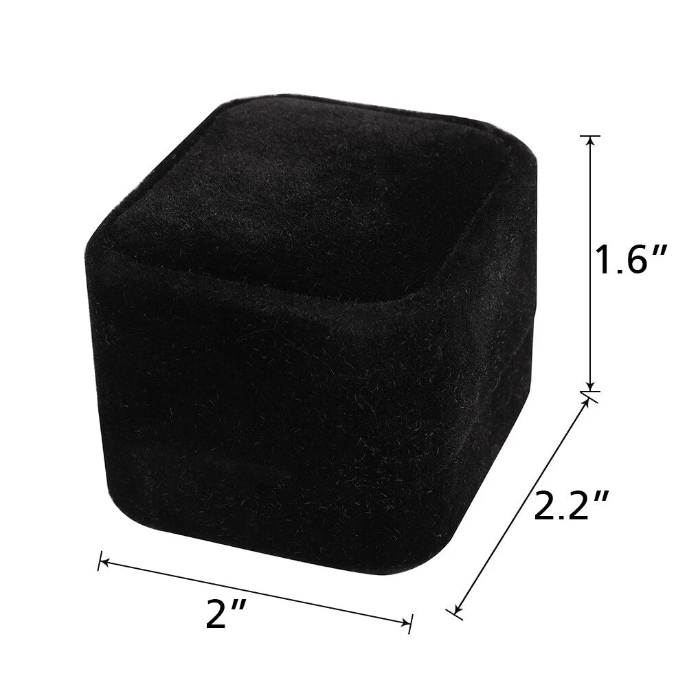 1-40PC Black Velvet Ring Boxes Jewelry Earring Gift Boxes Cases Storage Wedding | eBay