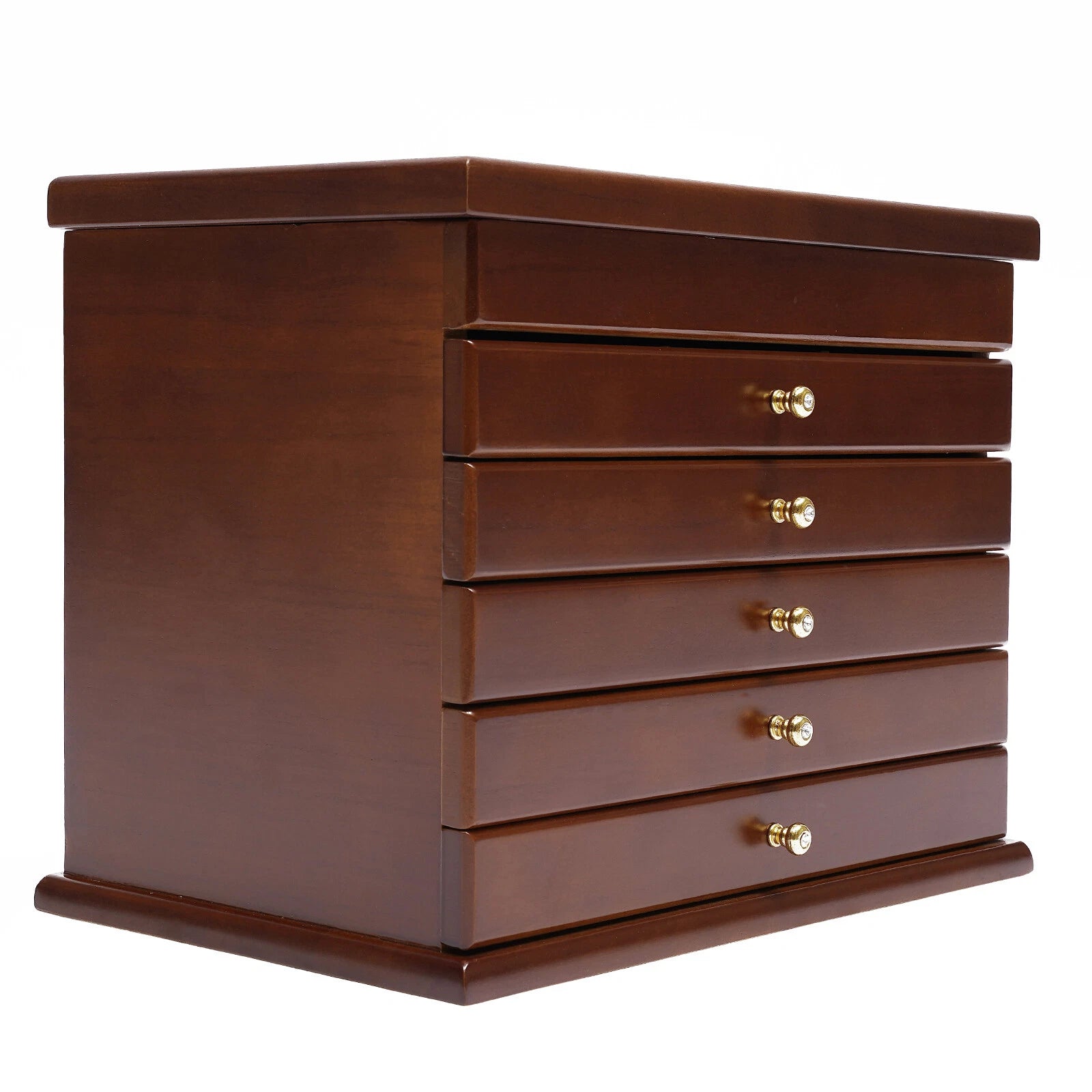 Jewelry Cabinet Storage Box Gift Chest Armoire Organizer W/ 6 Layers Drawer | eBay