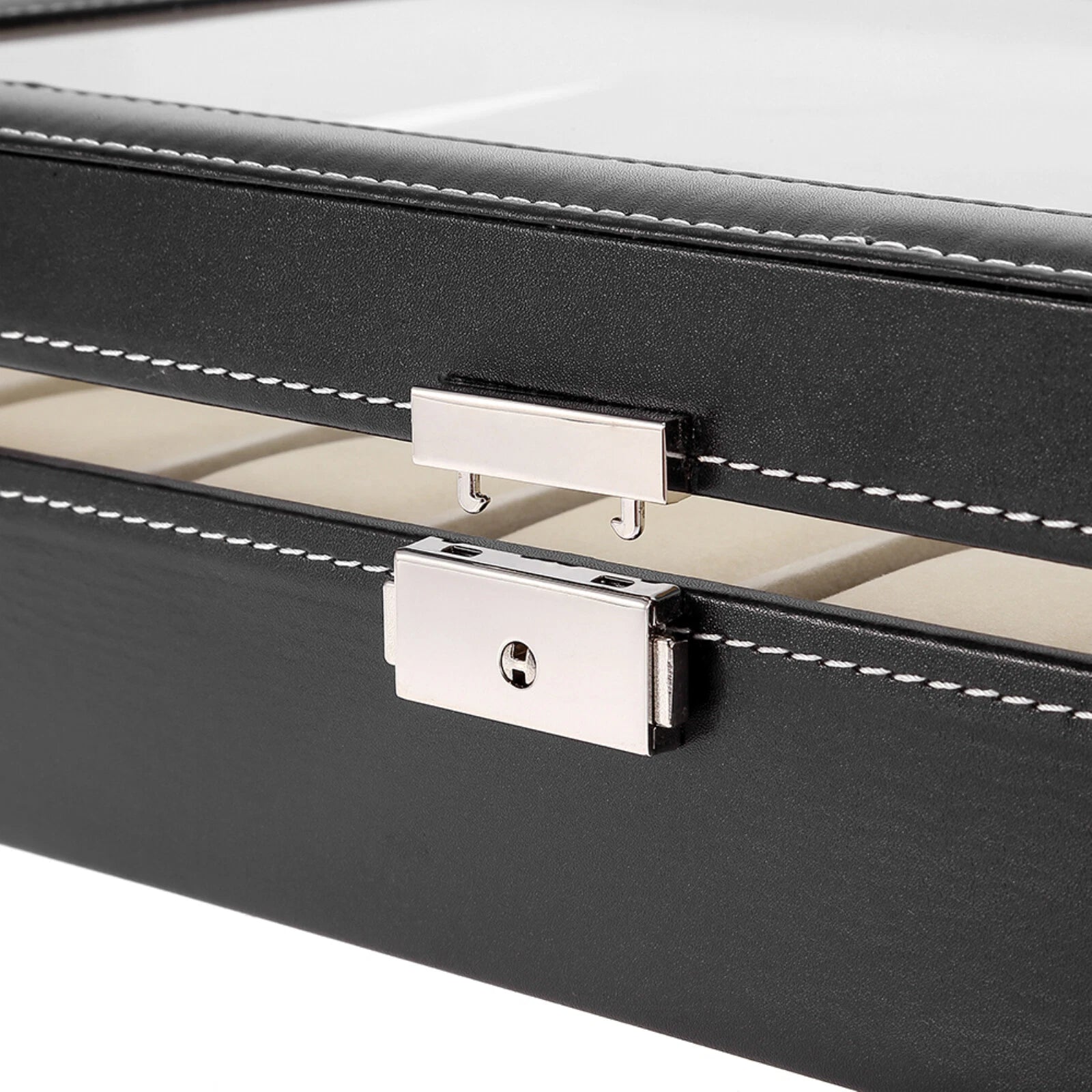 Watch Box Case Organizer Watches Holder Jewelry Storage Top Glass Display Gift | eBay