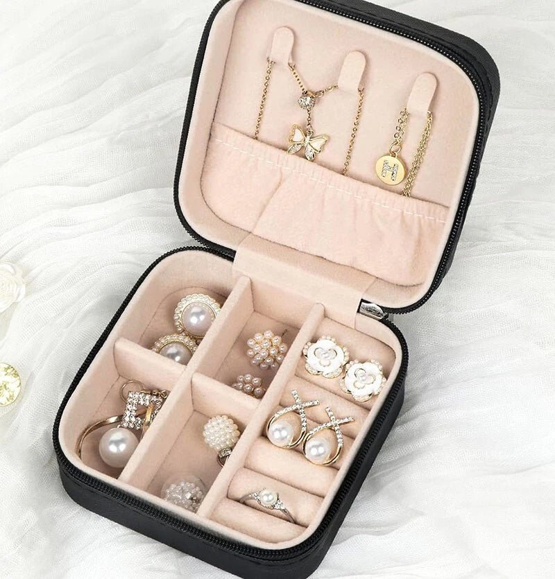 Ring box NEW Black Jewelry Travel Case Box Organizer Holder Storage Earring Case | eBay