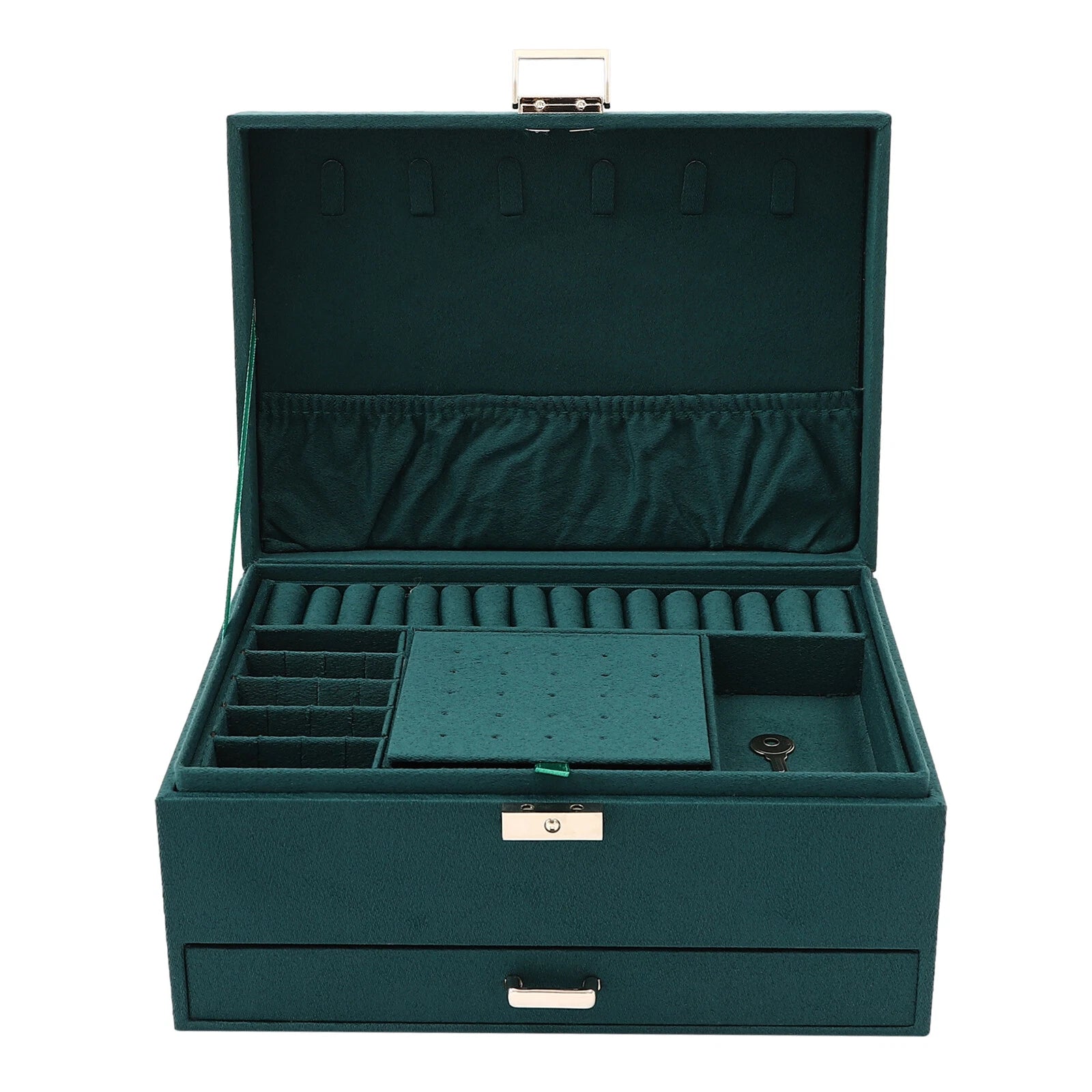 3 Layers Jewelry Box Organizer Large Capacity Ring Earring Necklace Storage Gift | eBay