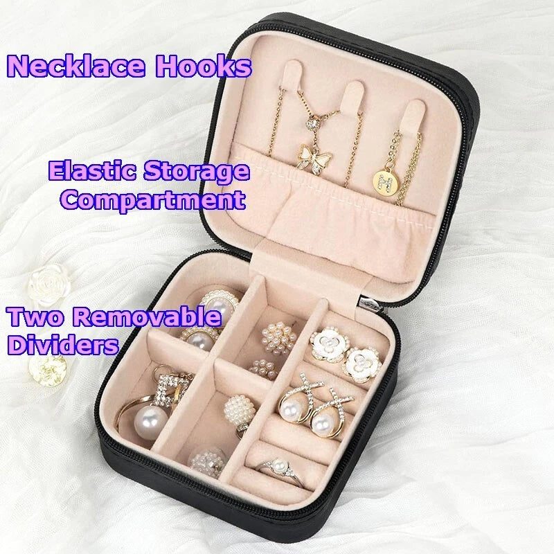 Ring box NEW Black Jewelry Travel Case Box Organizer Holder Storage Earring Case | eBay
