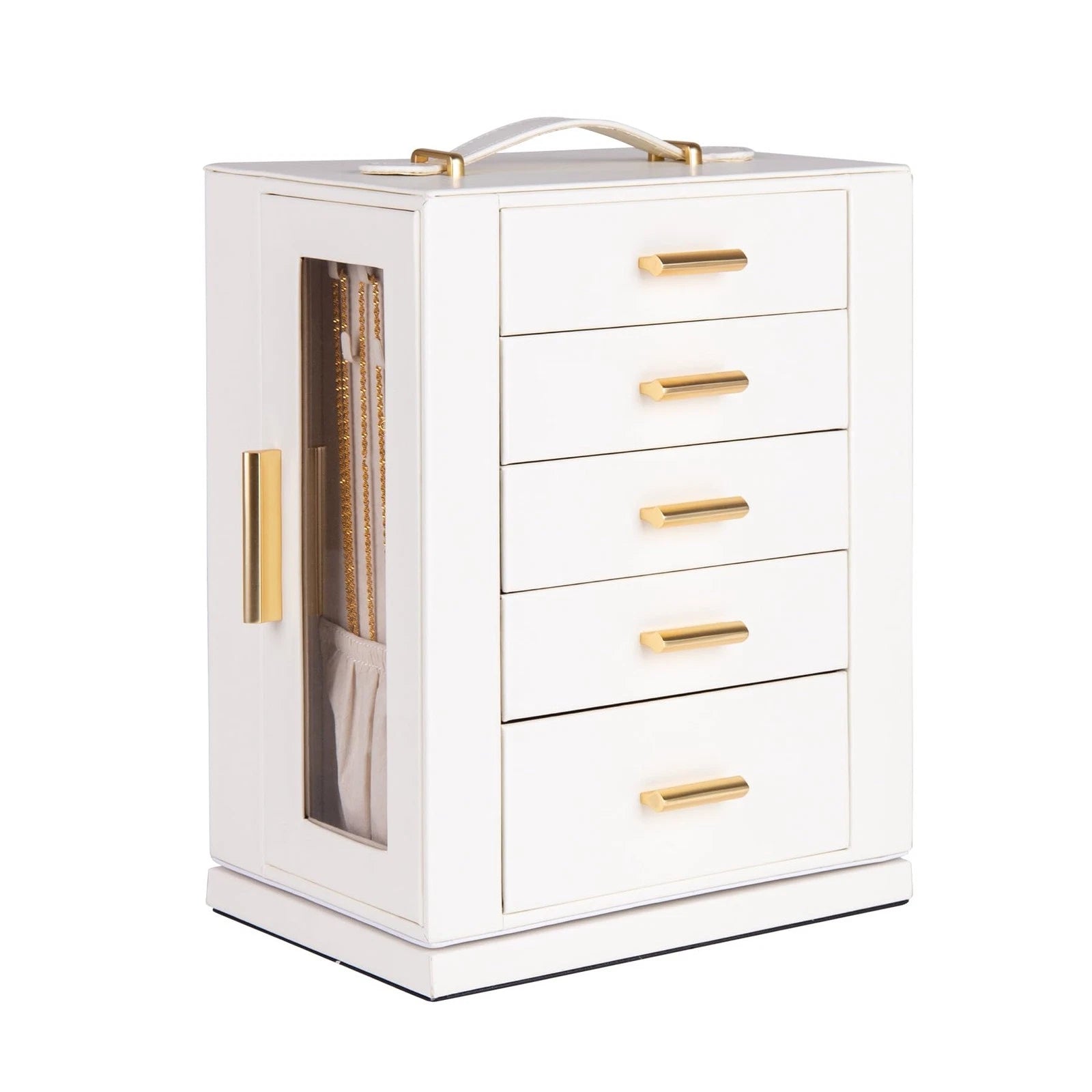 Jewelry Box 360° Rotating, Jewelry Storage Case with 5 Drawers, Jewelry Organ... | eBay