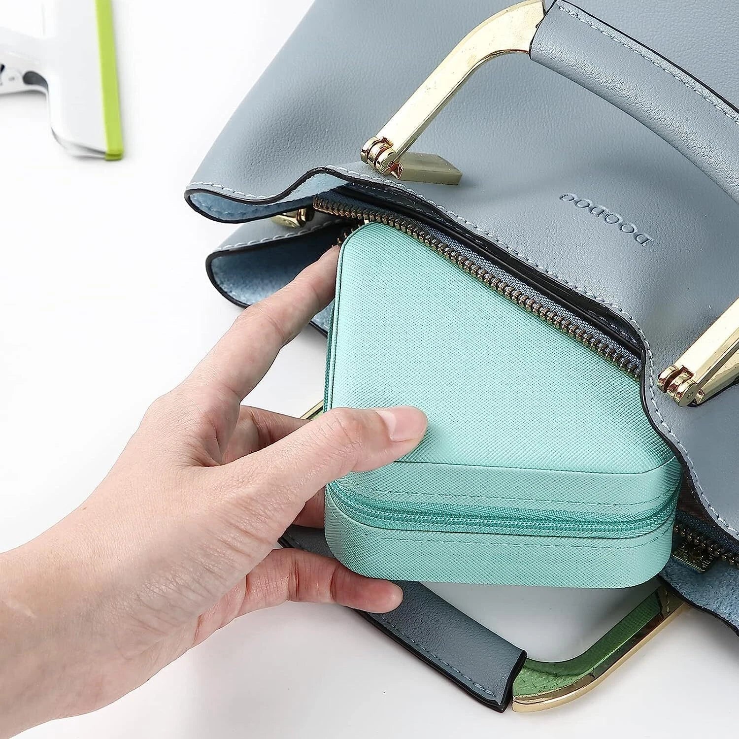 Portable Jewelry Box Travel Organizer Case Ring Earring Necklace Storage Case | eBay